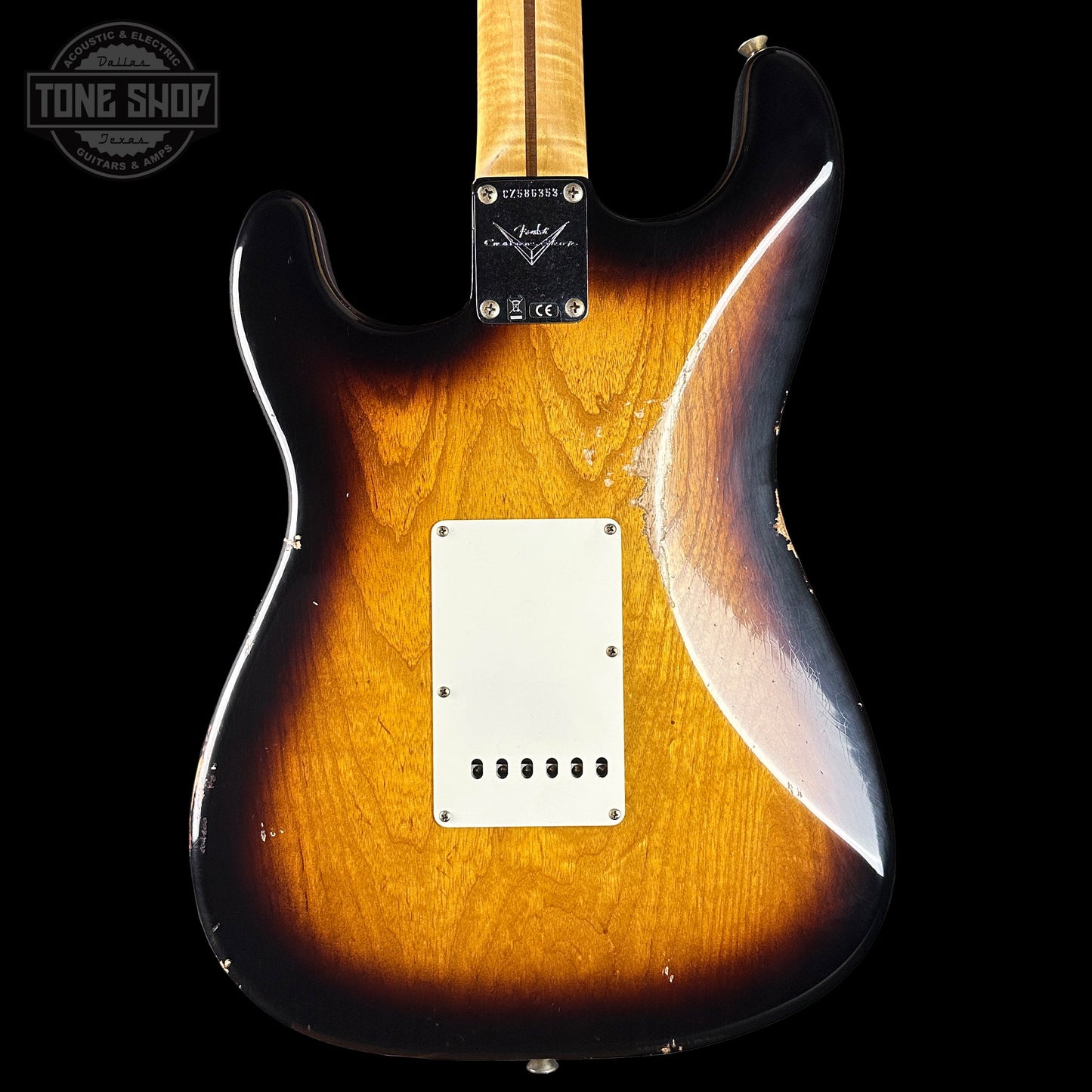 Fender Custom Shop 1957 Stratocaster Relic 2 Tone Sunburst AAA Maple Neck w/case