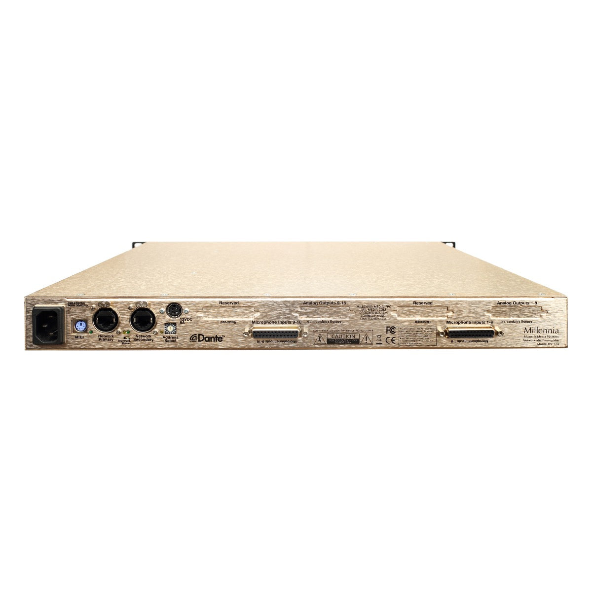 Millennia HV-316/16 16-channel Remote Control Ethernet Mic Preamp