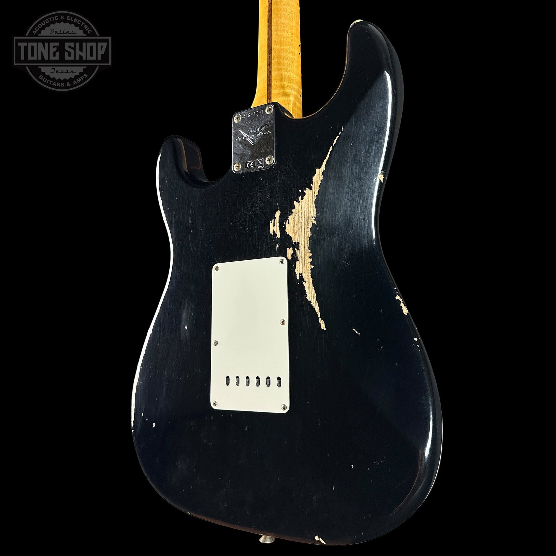 Fender Custom Shop 1957 Stratocaster Relic Black AAA Maple Neck w/case CZ584781