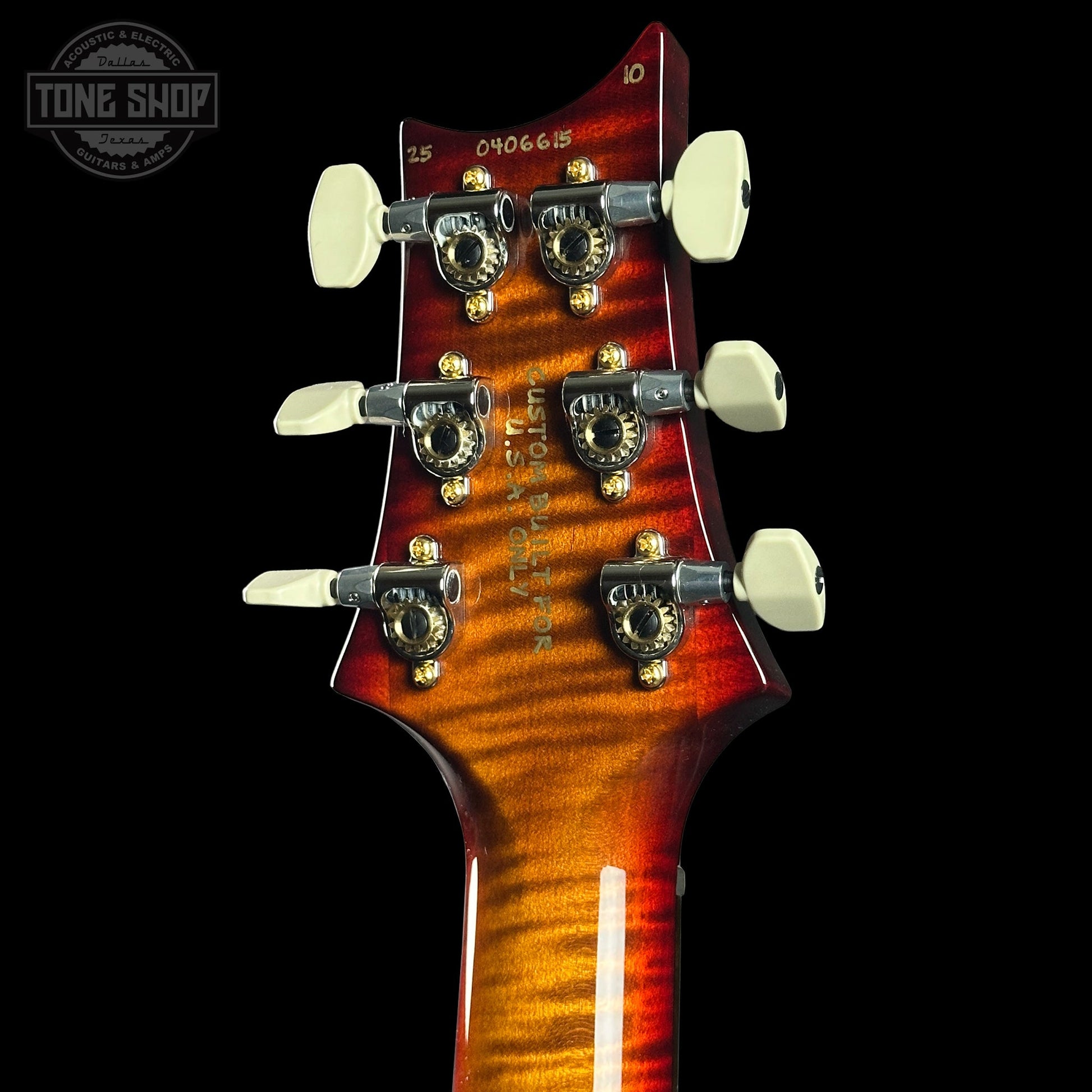 PRS Wood Library Custom 24 Quilt 10 Top Dark Cherry Sunburst w/case 0406615