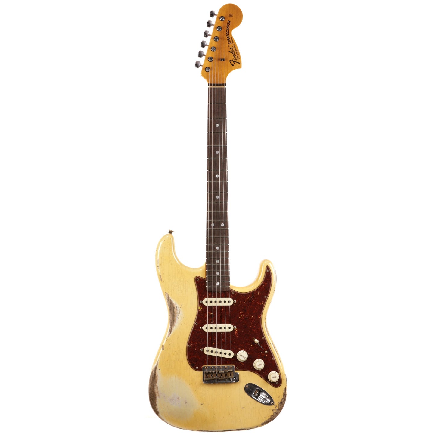 Fender Custom Shop 1969 Stratocaster Heavy Relic Guitar - Aged Vintage White - CHUCKSCLUSIVE - #R123333
