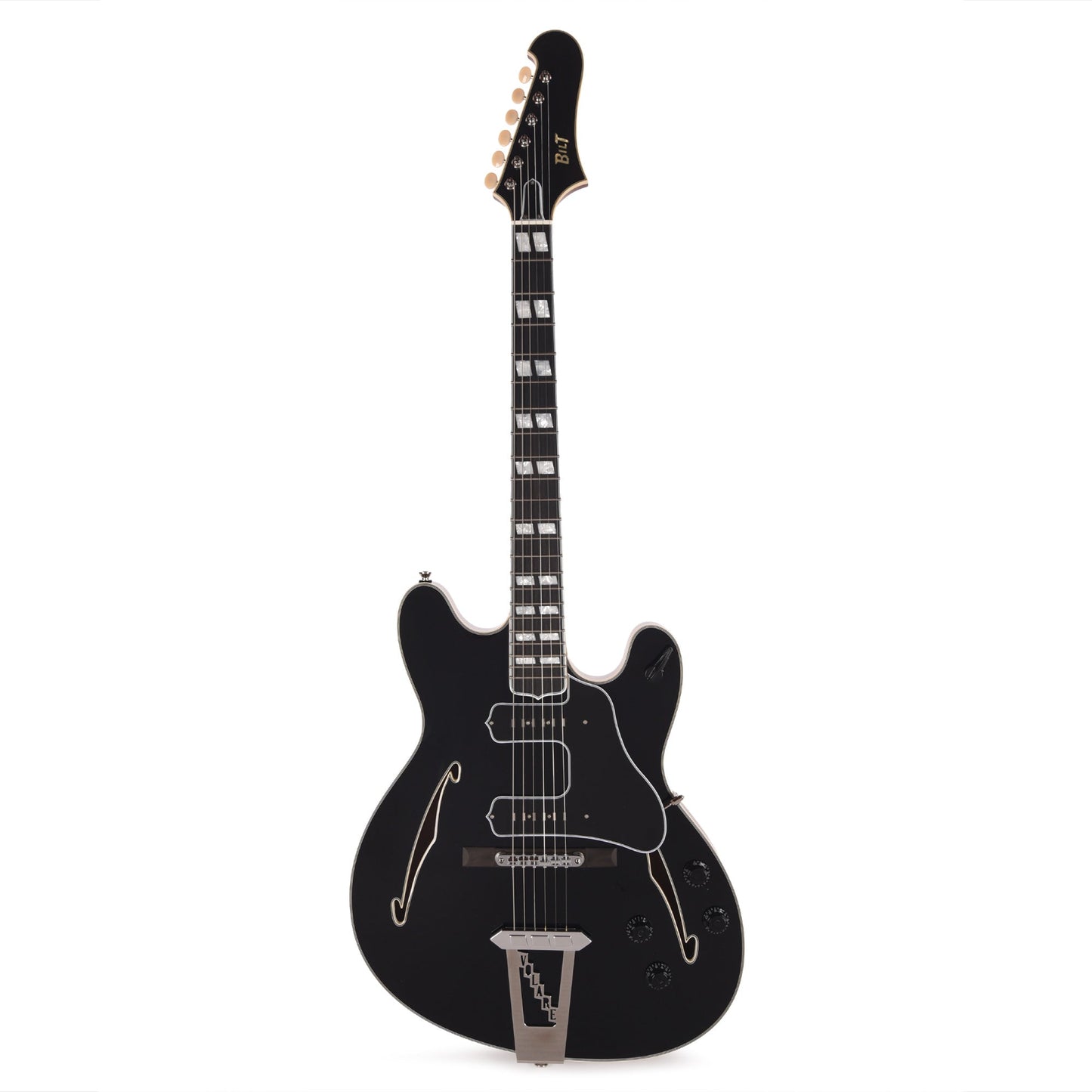BilT Carved Volare Spruce/Mahogany Black w/Lollar Staple P-90s & Custom Pickguard