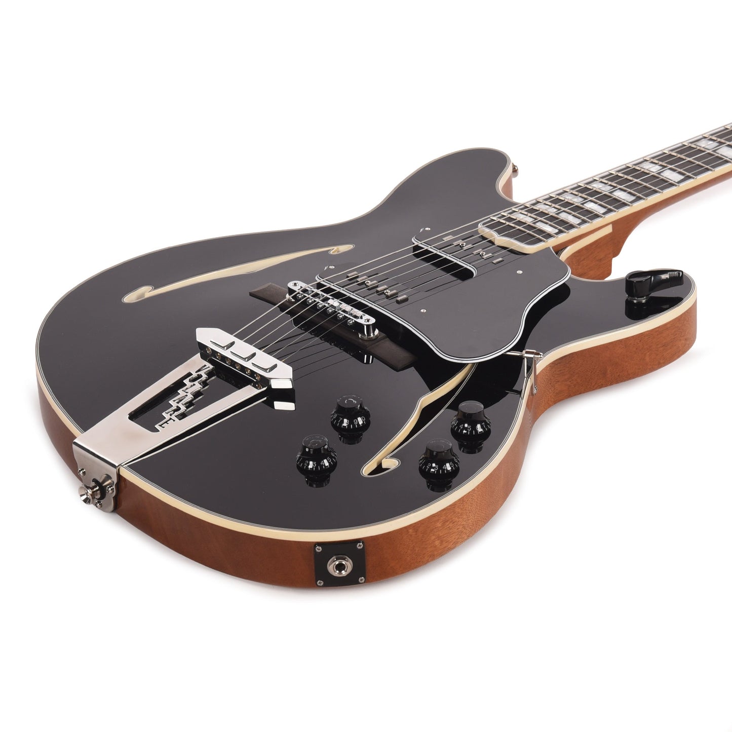 BilT Carved Volare Spruce/Mahogany Black w/Lollar Staple P-90s & Custom Pickguard