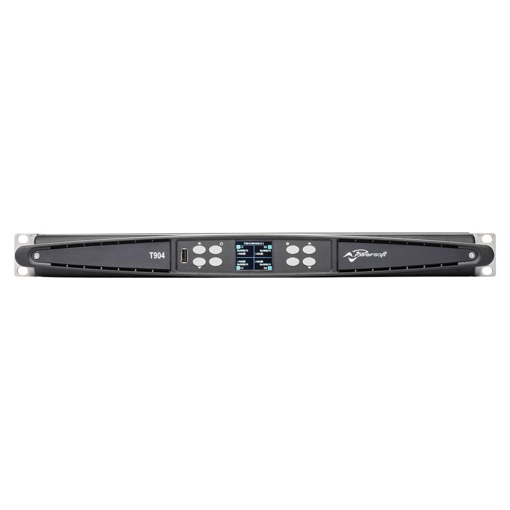 Powersoft T904 8000-Watts 4-Channel Power Amplifier With DSP And Dante - Mint, Open Box - Used - Like New