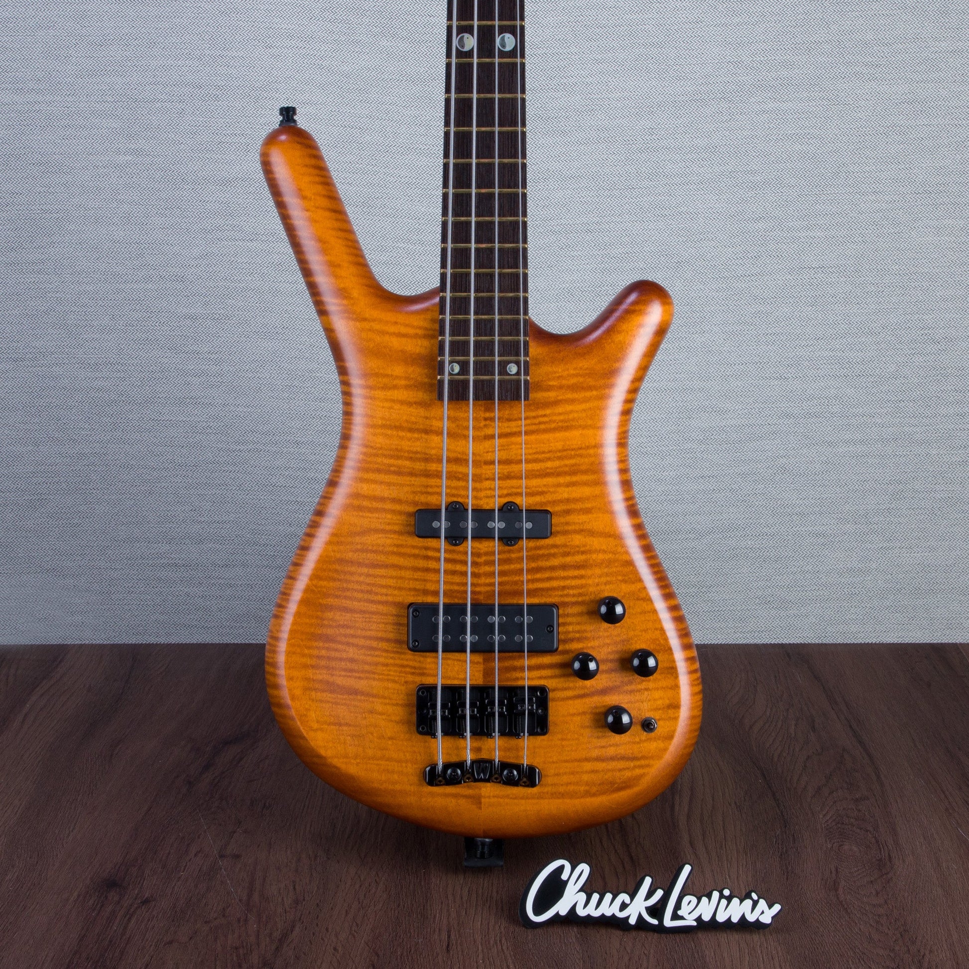 Warwick Limited Edition Pro Series Steametter 4-String Electric Bass Guitar - Special Amber Transparent Satin - #GPSG01021322