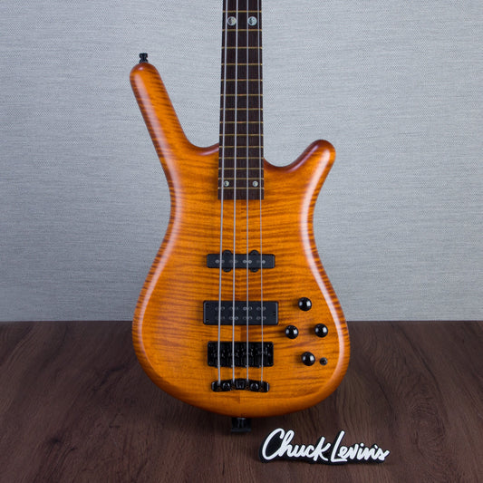 Warwick Limited Edition Pro Series Steametter 4-String Electric Bass Guitar - Special Amber Transparent Satin - #GPSG01021322