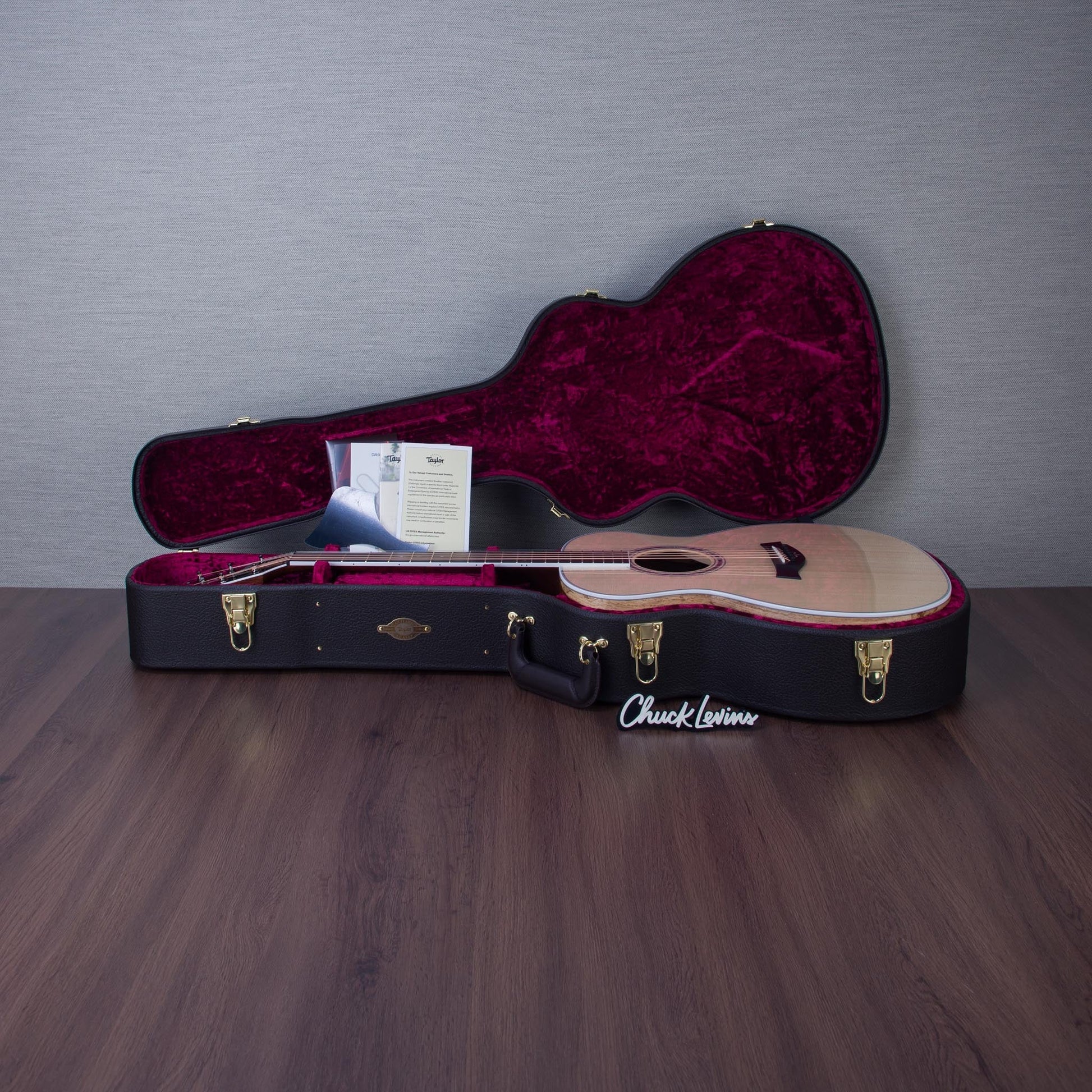 Taylor Custom Shop Grand Auditorium Lutz Spruce/Brazilian Rosewood Acoustic Electric Guitar - #1201266083
