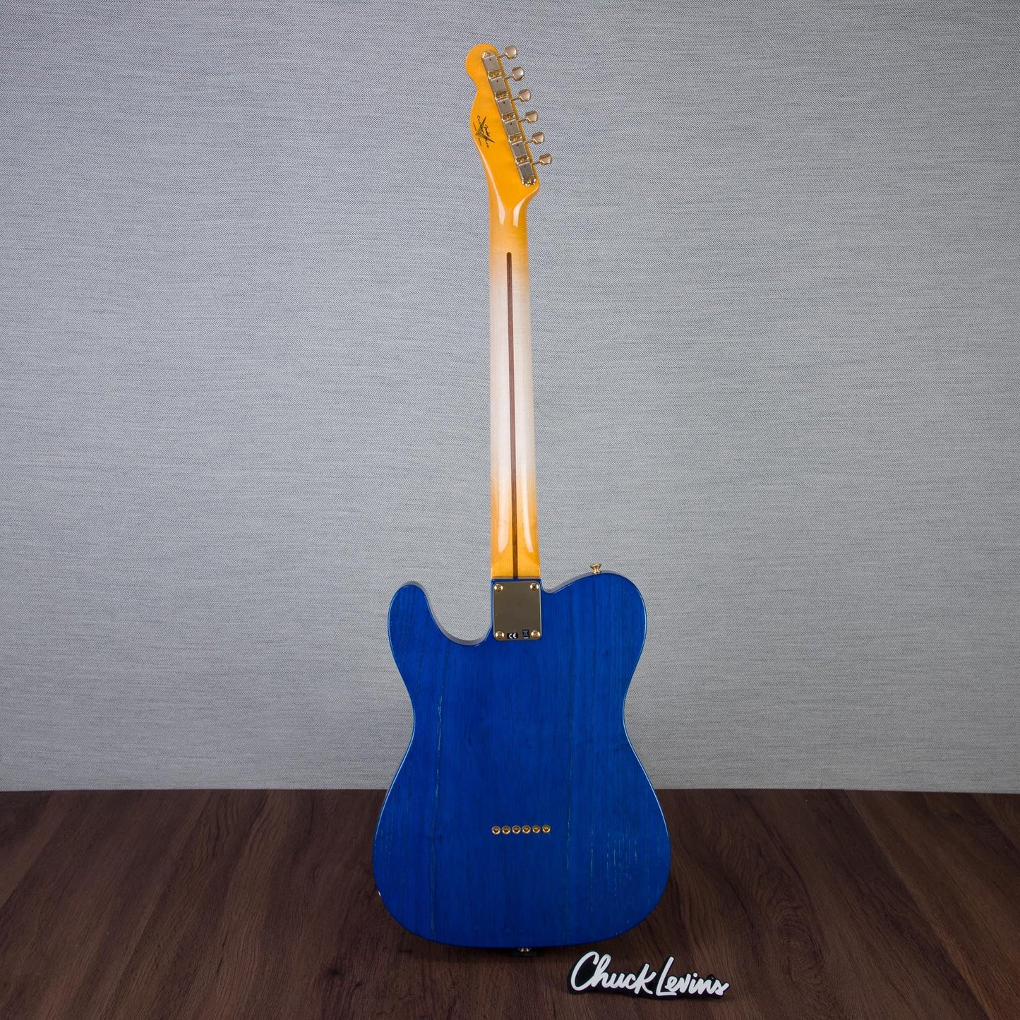 Fender Custom Shop Limited Edition Hotshot Telecaster Electric Guitar Deluxe Closet Classic - Aged Sapphire Blue Transparent - #R122684