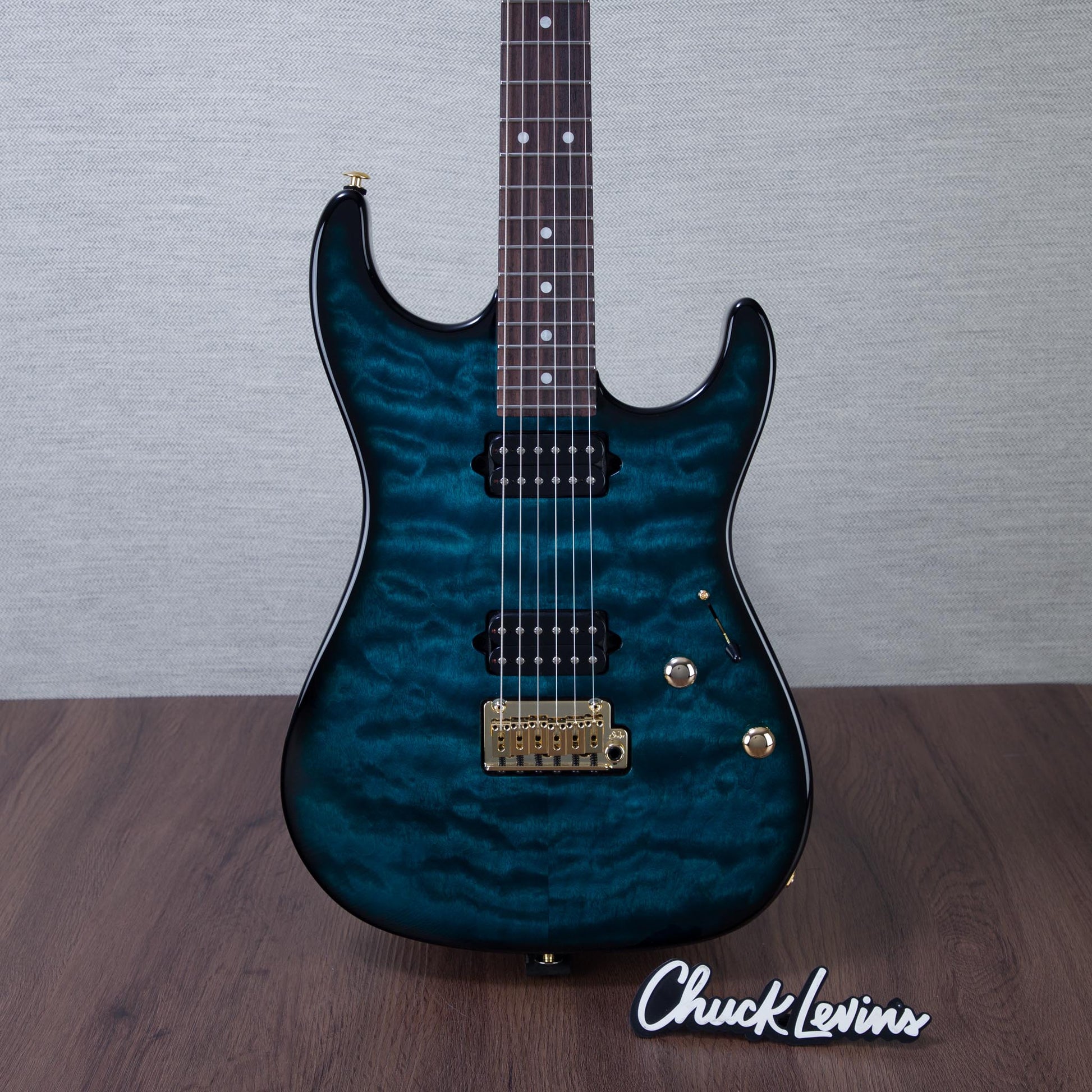 Suhr Limited Edition Standard Thin Burst Electric Guitar - Trans Teal - #89444