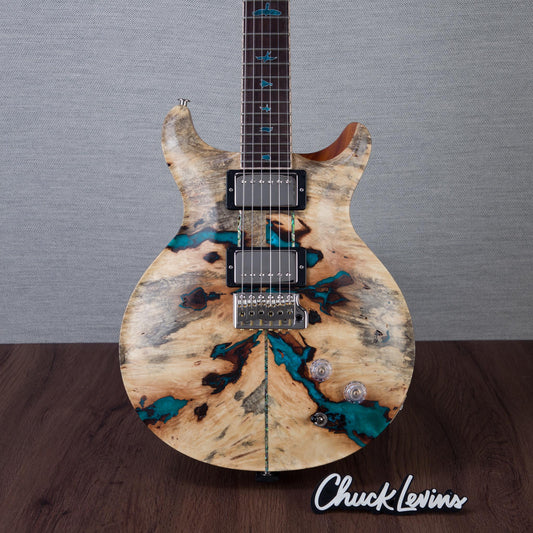 PRS Private Stock Santana Retro Buck-Eye Burl/Aqua Resin Electric Guitar - #0422660