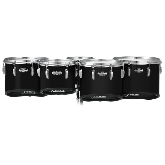 Pearl Championship CarbonCore Tenor Drums, Piano Black - 10/12/13/14-Inch Sonic Cut Configuration, 6-Inch Spock