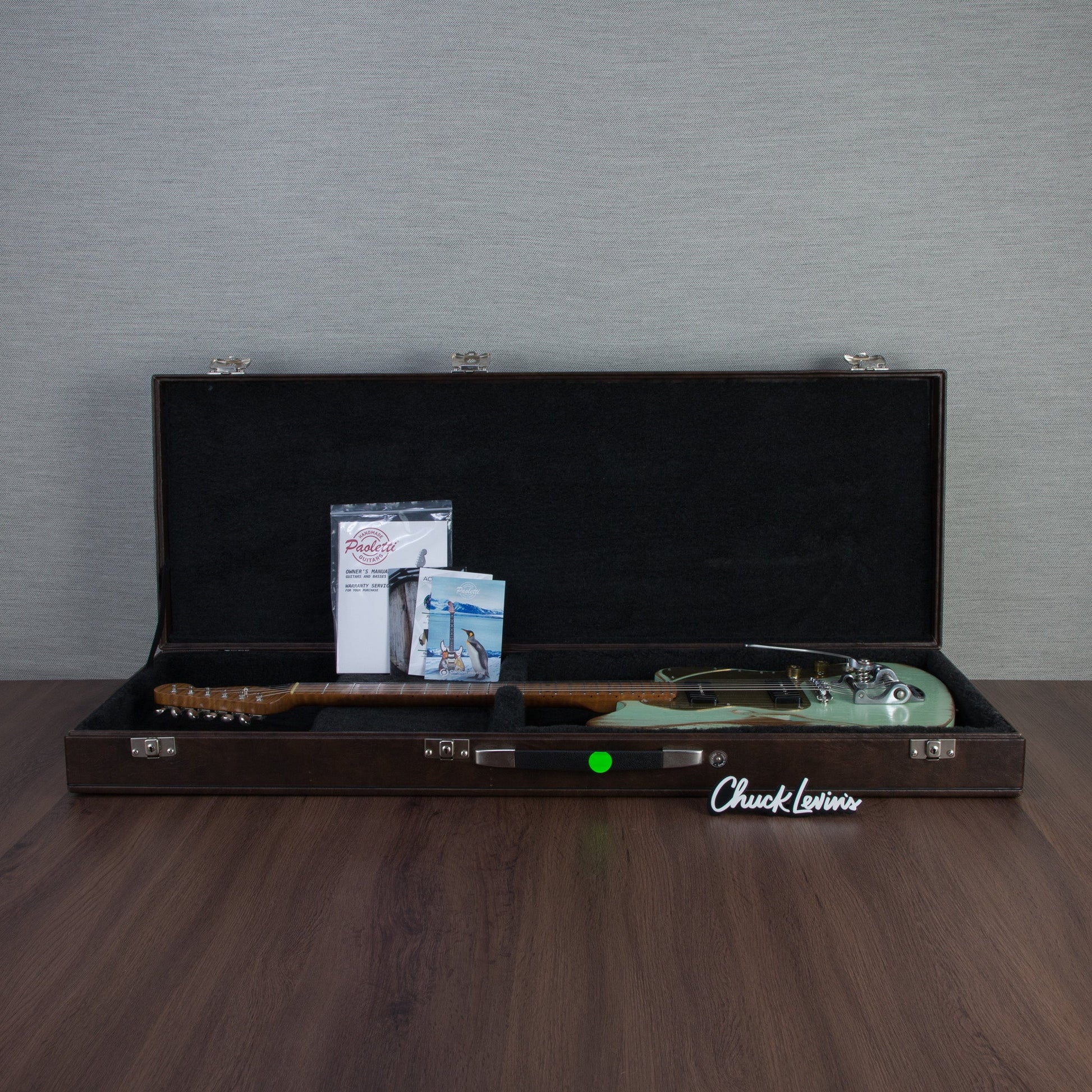 Paoletti Guitars 112 Lounge 2P90 - Sage Green with Bigsby
