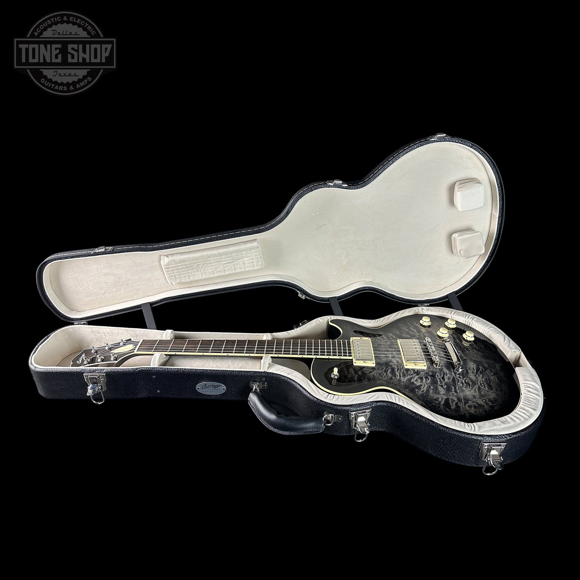 Collings CL City Limits DLX Quilt Top Acid Wash Charcoal Burst w/Case 251664
