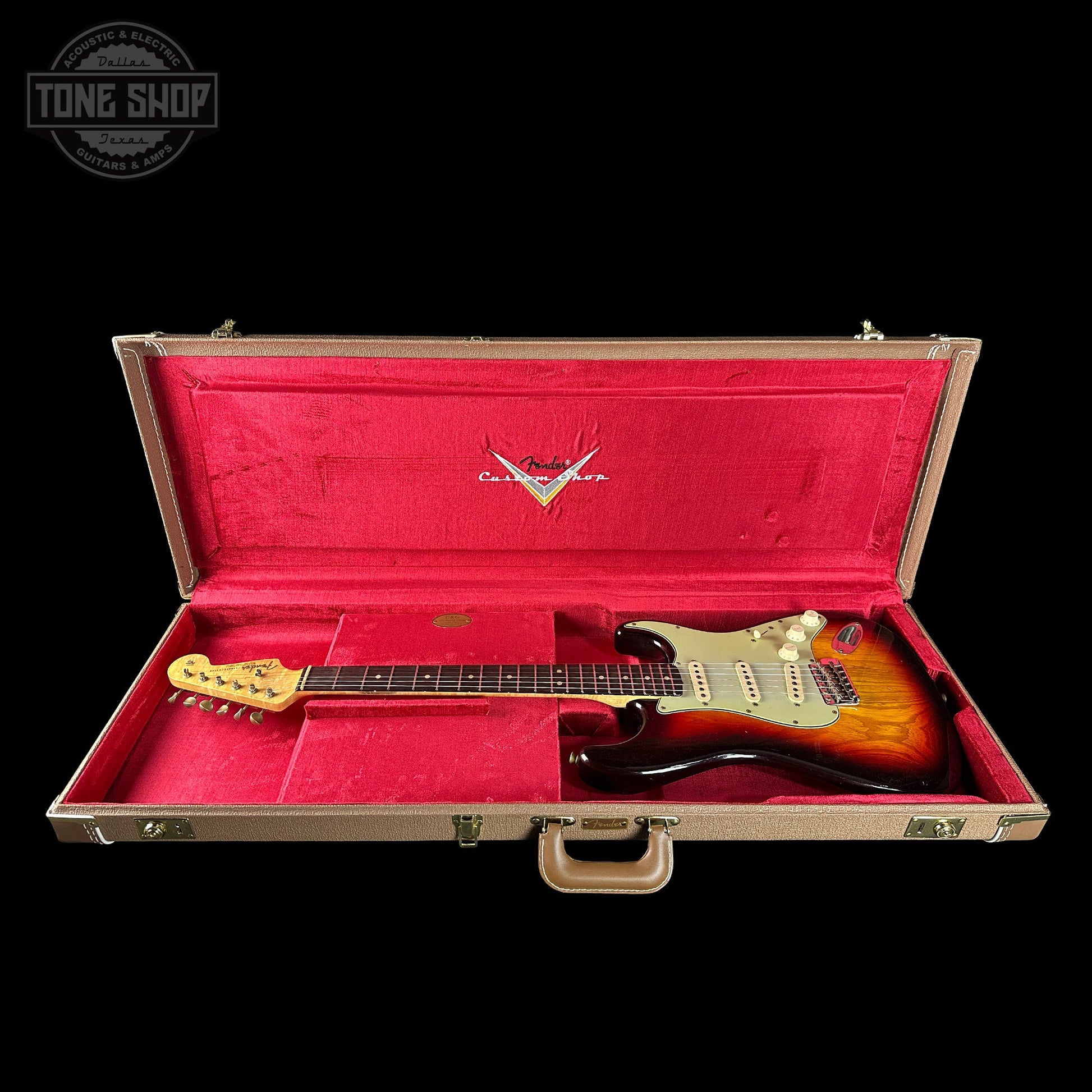 Fender Custom Shop 1963 Stratocaster Journeyman Relic Chocolate 3 Tone Sunburst AAA Maple Neck w/case CZ587631