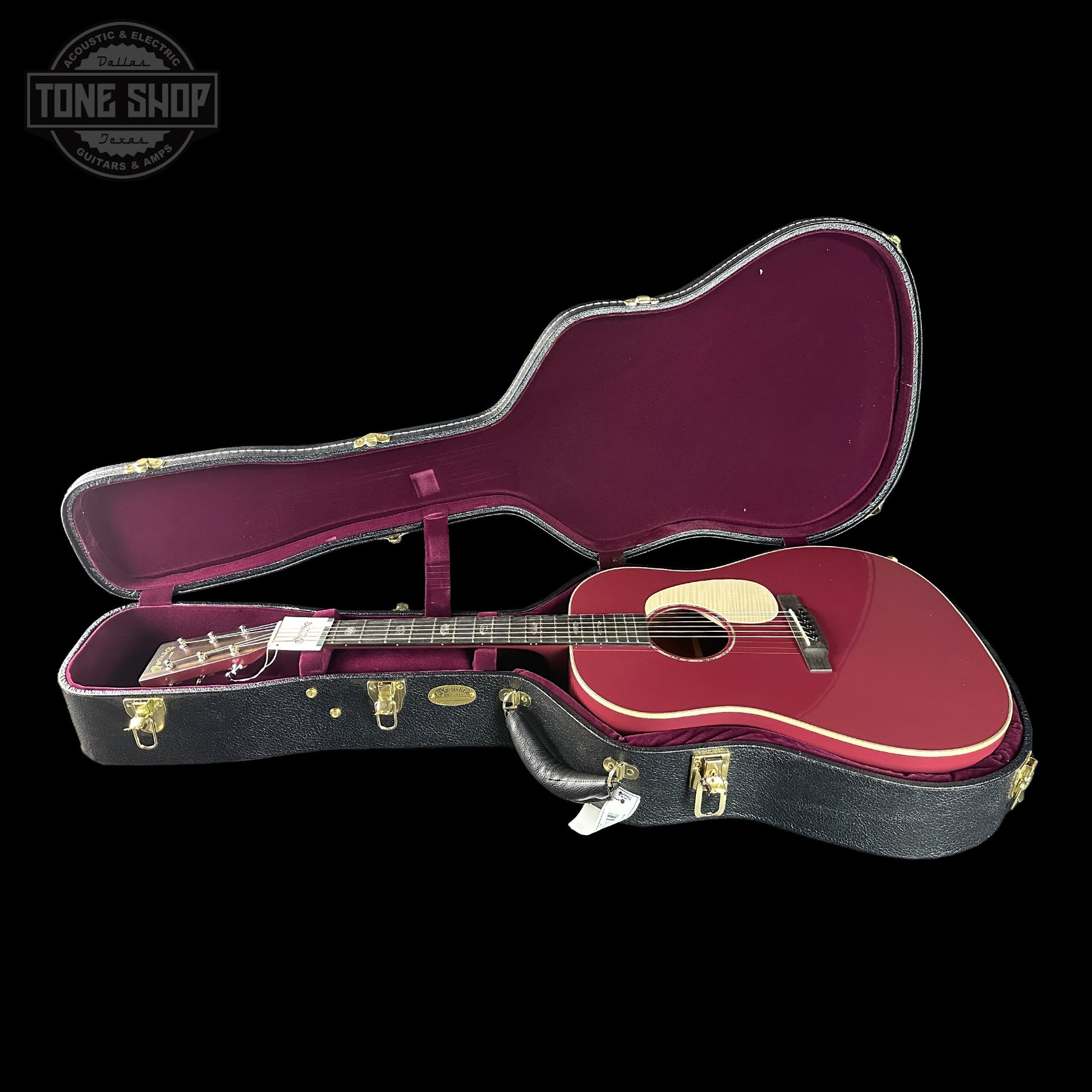 Martin Custom Shop Slope Shoulder Dread Spruce/Mahogany Burgundy w/case 2894733