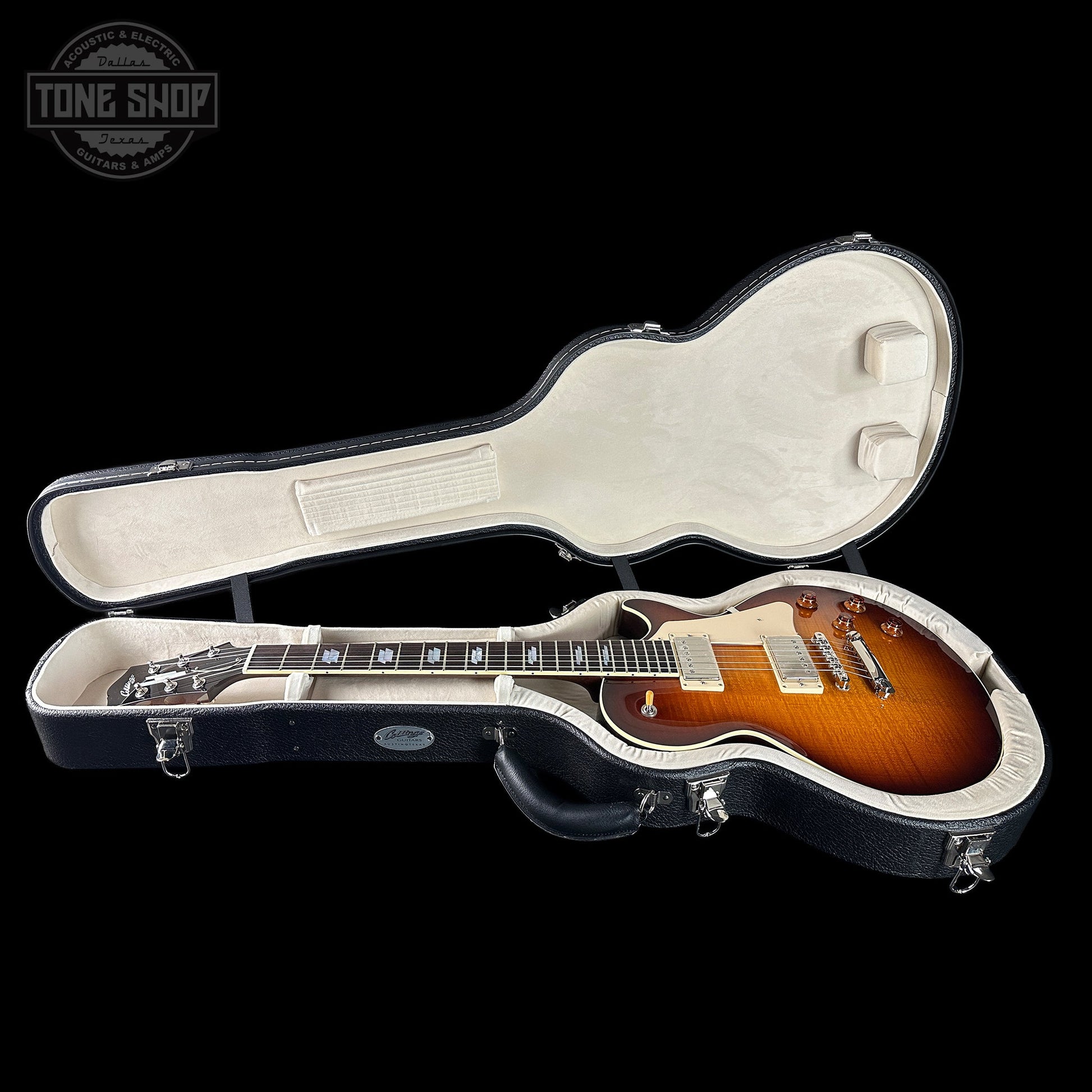 Collings CL City Limits Tobacco Sunburst Parallelogram Inlay Throbaks w/Case CL251673