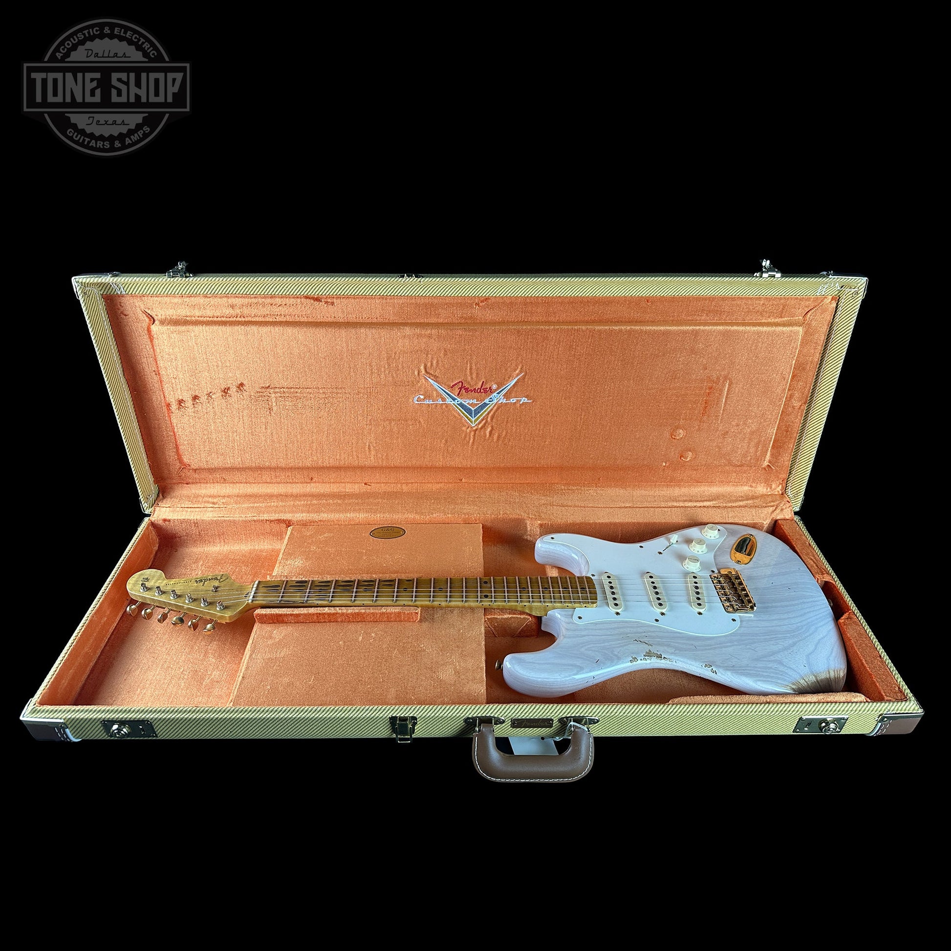 Fender Custom Shop 1957 Stratocaster Relic White Blonde AAA Maple Neck w/case CZ579122