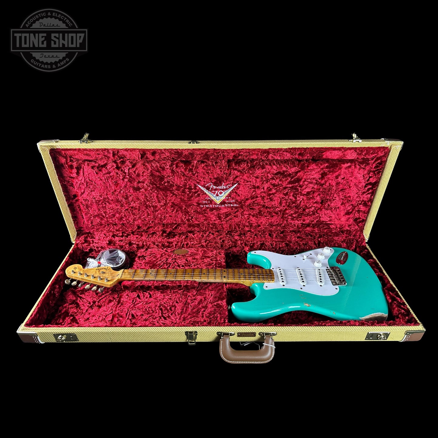 Fender Custom Shop 70th Anniversary 1954 Stratocaster Relic Surf Green w/case XN5745