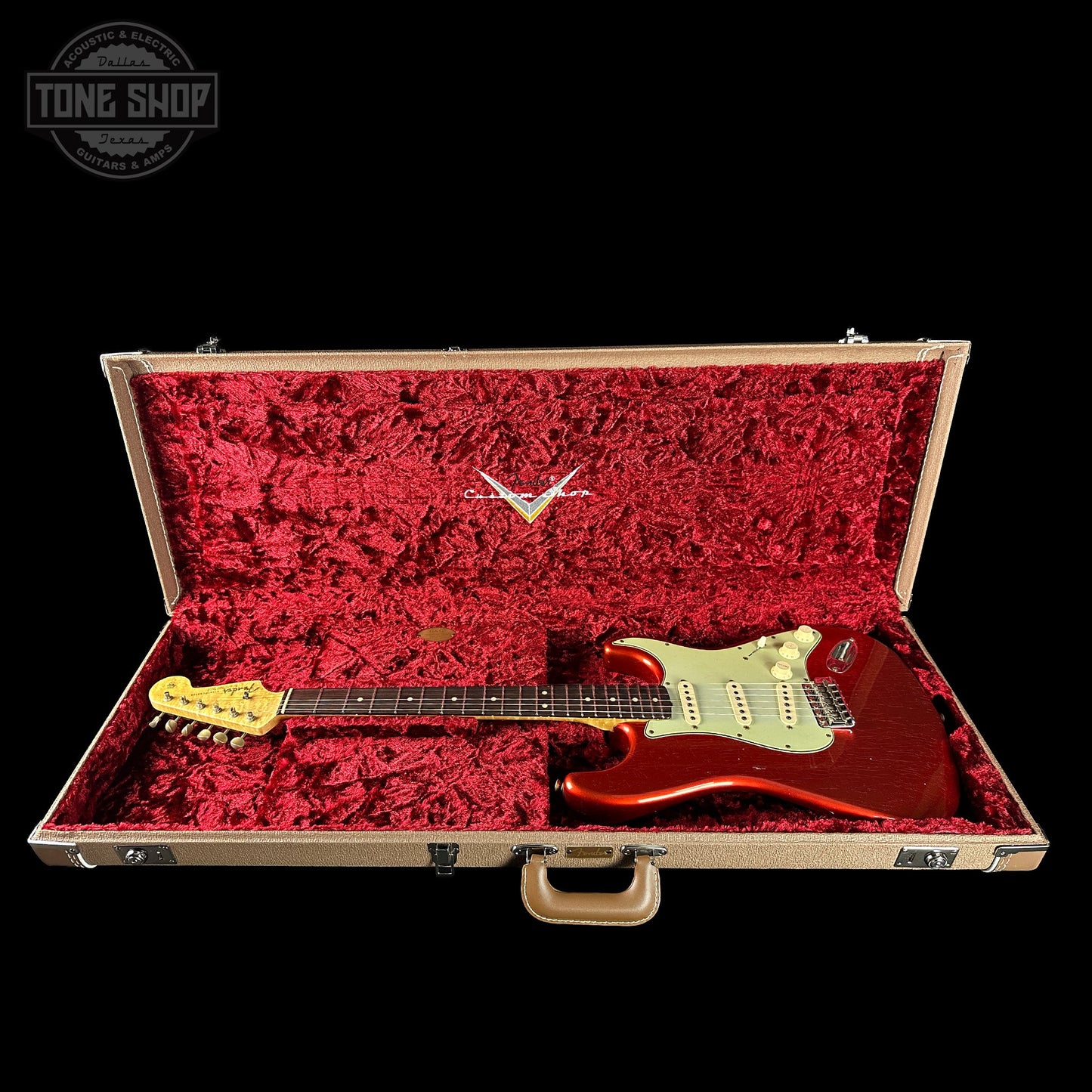 Fender Custom Shop 1963 Stratocaster Journeyman Relic AAA Maple Neck Melon Candy w/case CZ588394