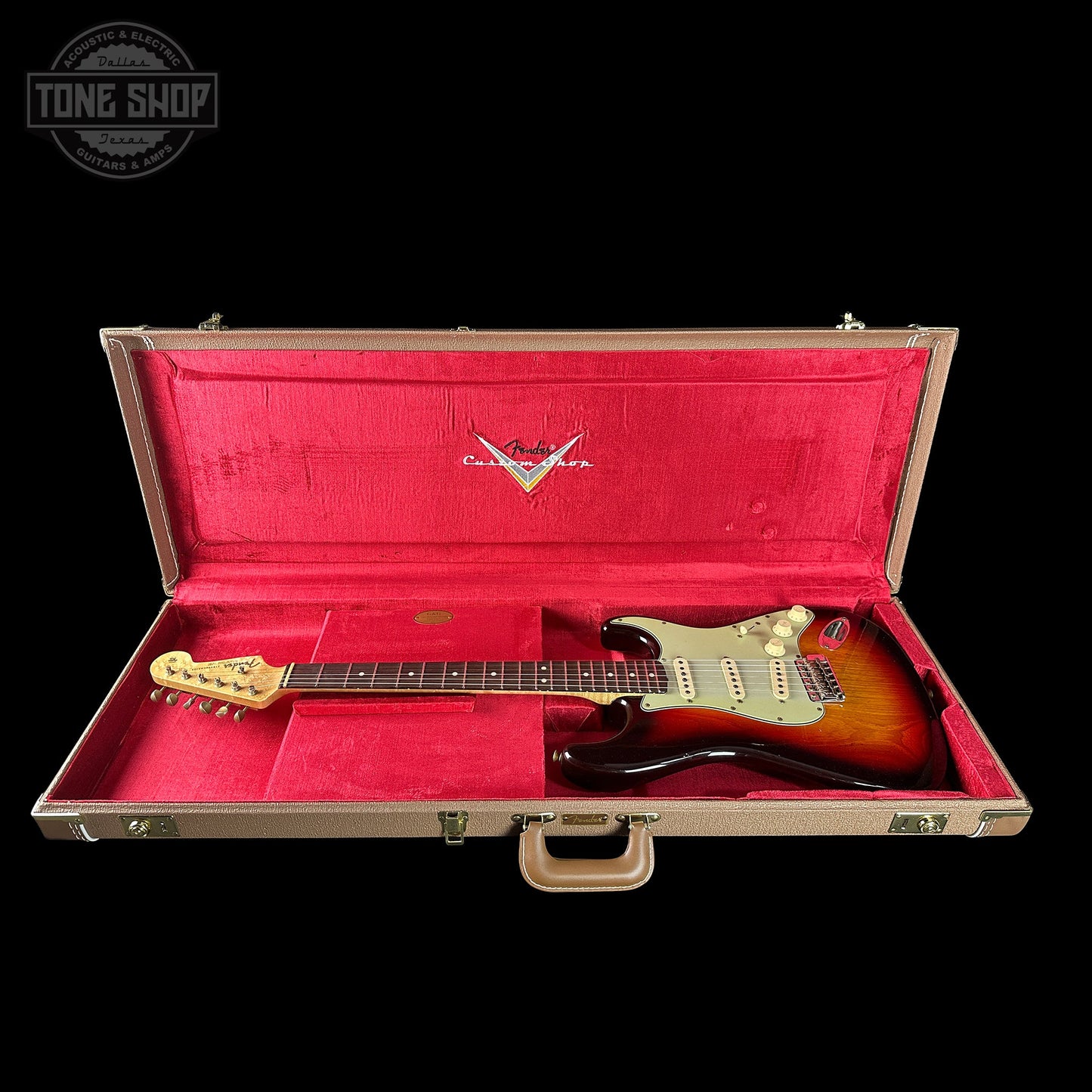 Fender Custom Shop 1963 Stratocaster Journeyman Relic Chocolate 3 Tone Sunburst AAA Maple Neck w/case CZ588676