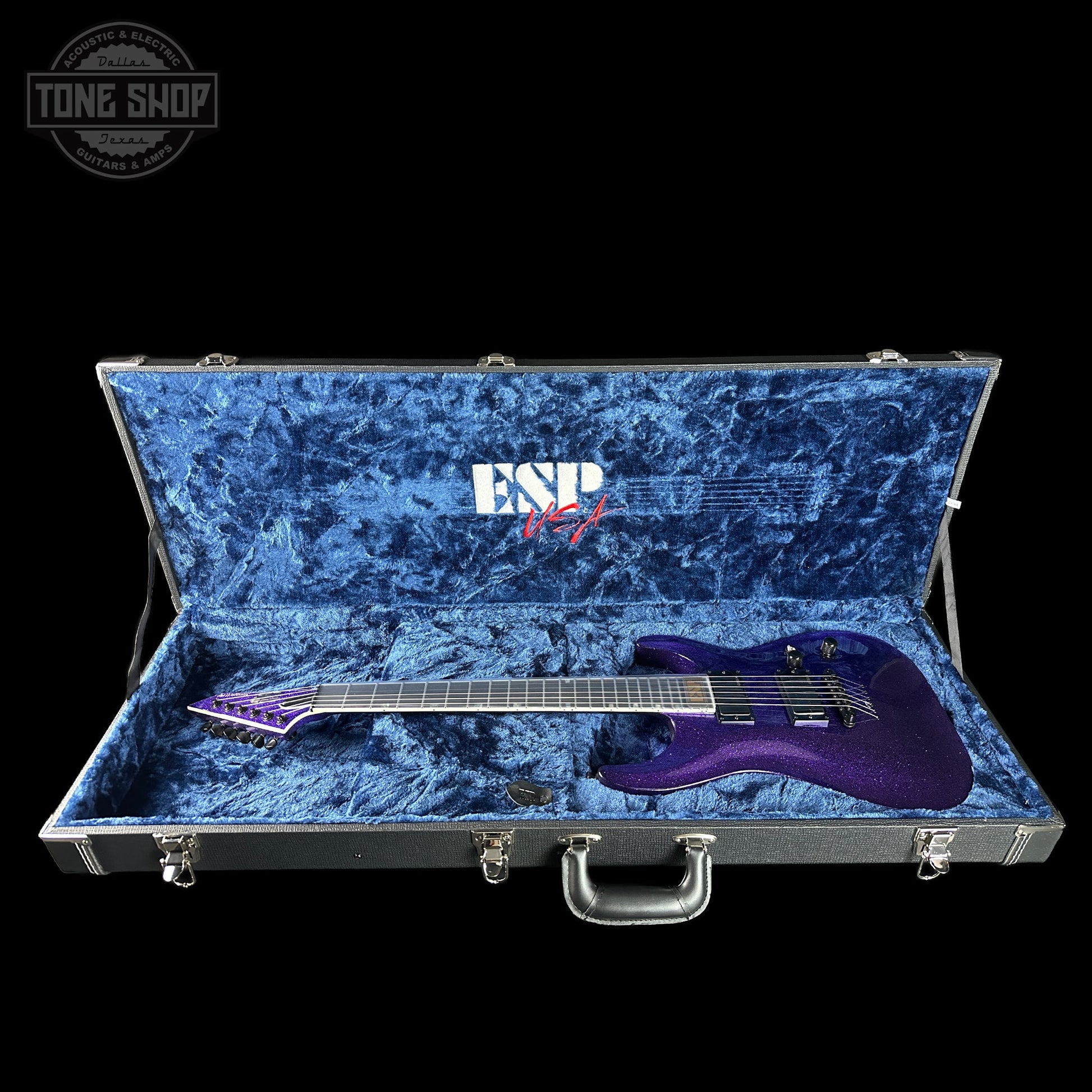 ESP USA Horizon-II Purple Sparkle EMG's w/Case