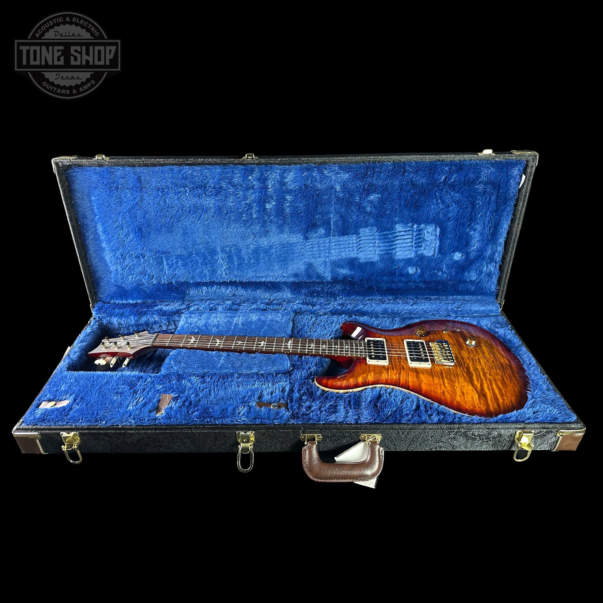 PRS Wood Library Custom 24 Quilt 10 Top Dark Cherry Sunburst w/case 0406615