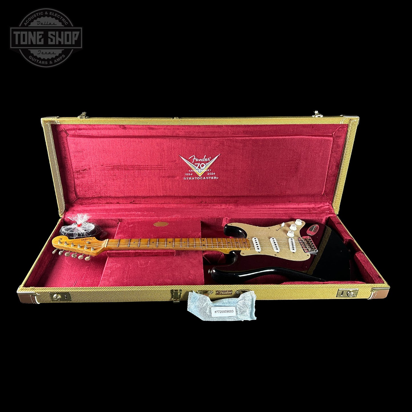 Fender Custom Shop Limited Edition Roasted '54 Strat Journeyman Relic Aged Black w/case