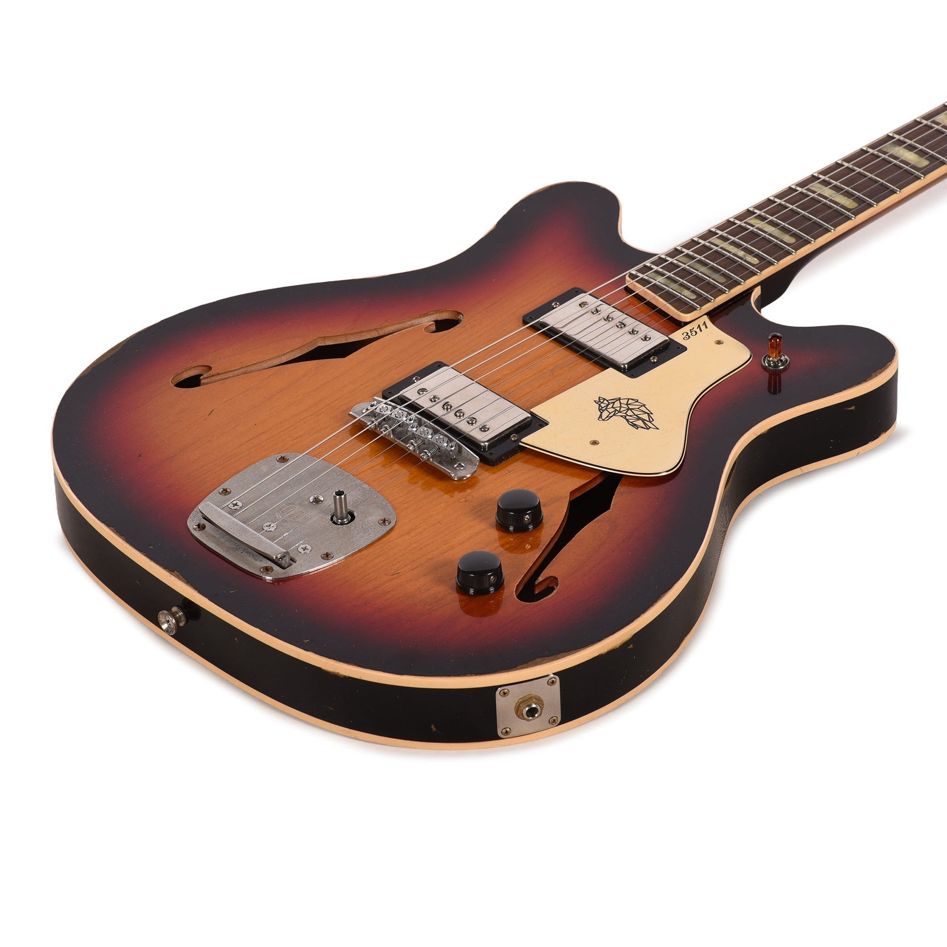 Castedosa 3511 Lobo Semi-Hollow Aged 3-Tone Sunburst w/TS Humbuckers