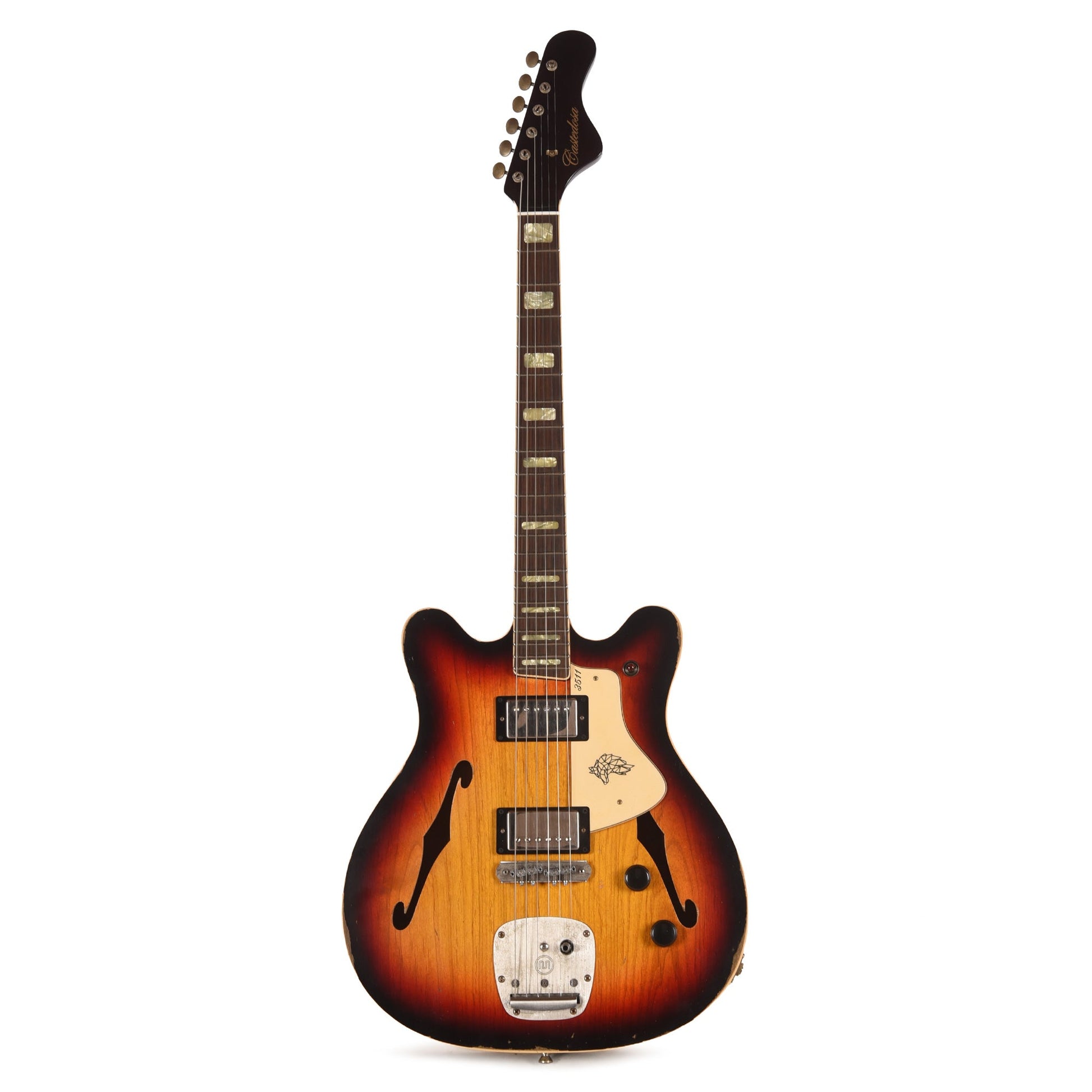 Castedosa 3511 Lobo Semi-Hollow Aged 3-Tone Sunburst w/TS Humbuckers
