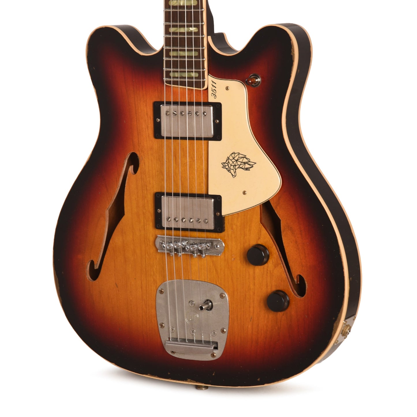 Castedosa 3511 Lobo Semi-Hollow Aged 3-Tone Sunburst w/TS Humbuckers