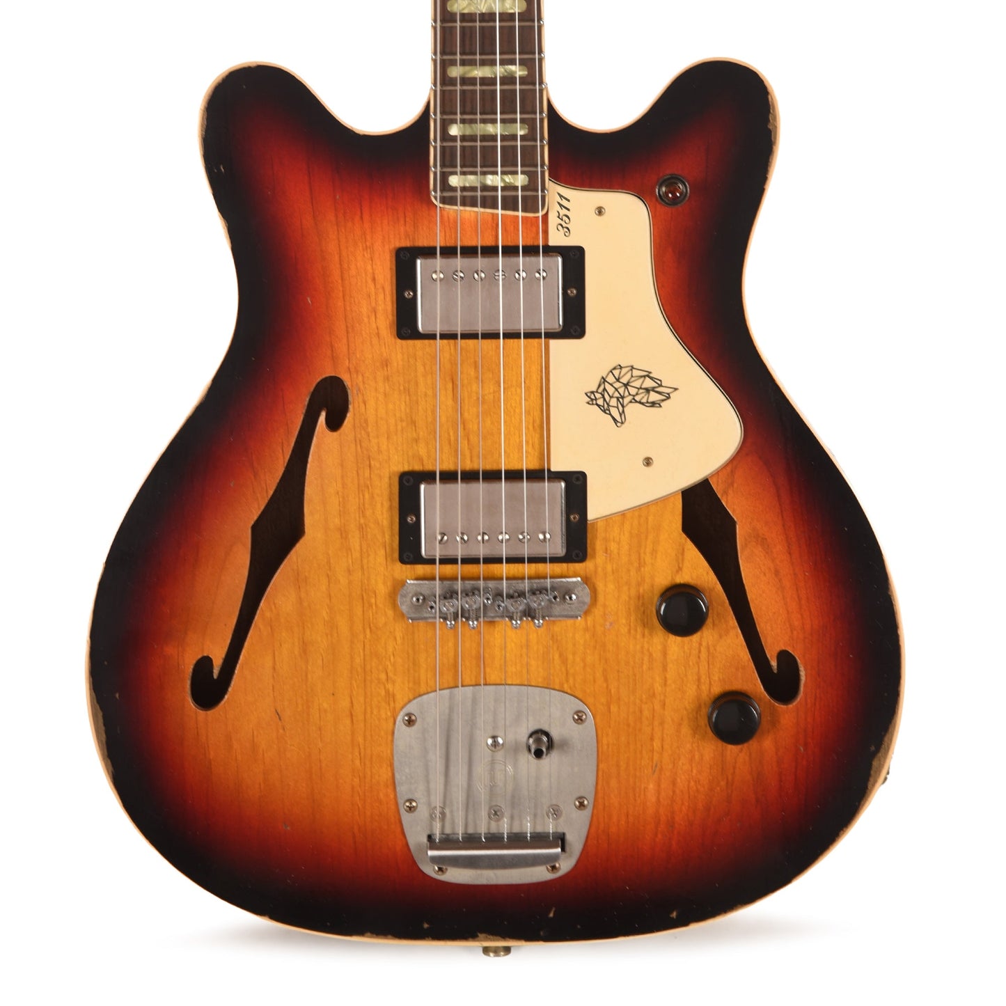 Castedosa 3511 Lobo Semi-Hollow Aged 3-Tone Sunburst w/TS Humbuckers