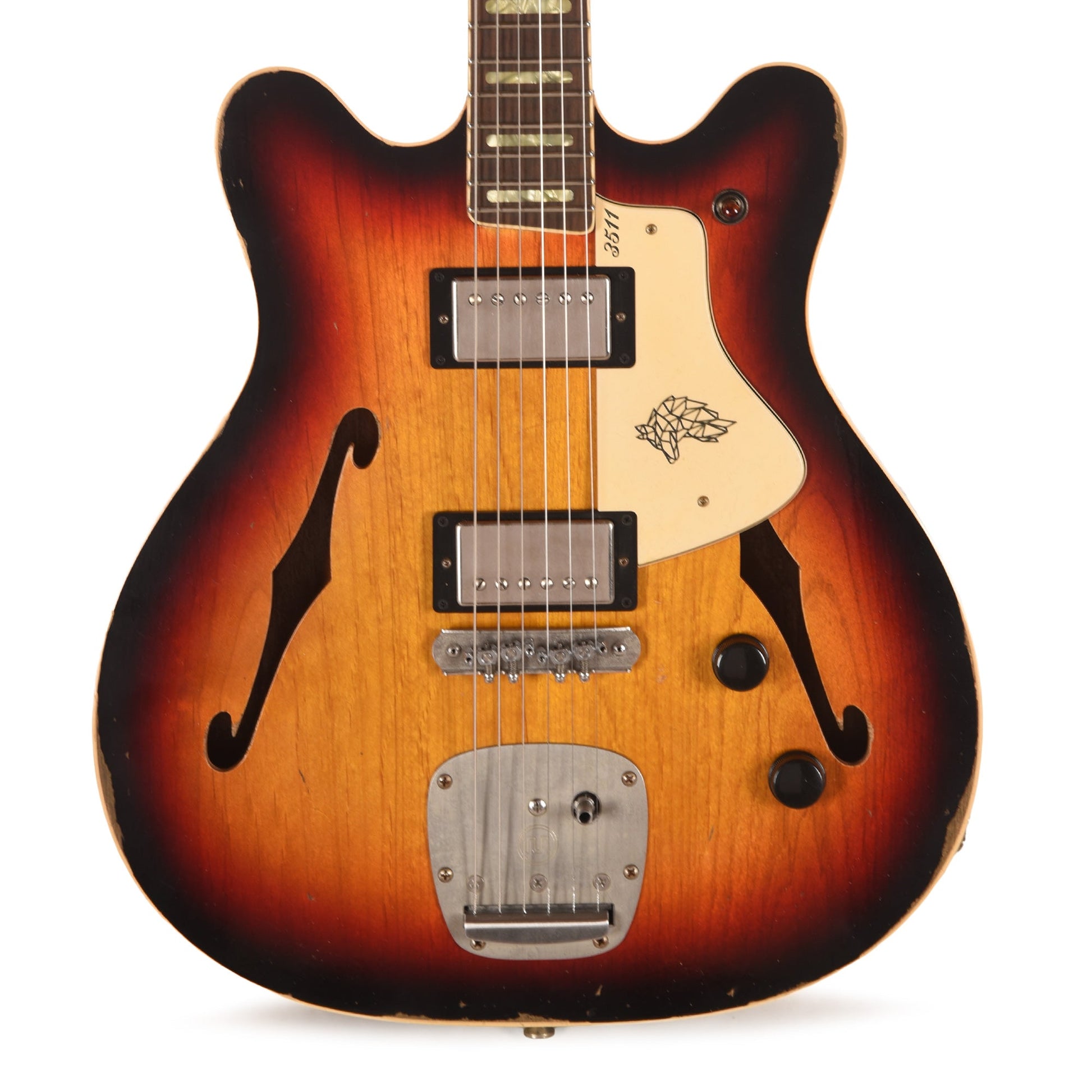 Castedosa 3511 Lobo Semi-Hollow Aged 3-Tone Sunburst w/TS Humbuckers