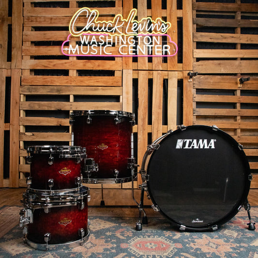 Tama Starclassic Bubinga 4-Piece Shell Pack - Volcanic Red Burst