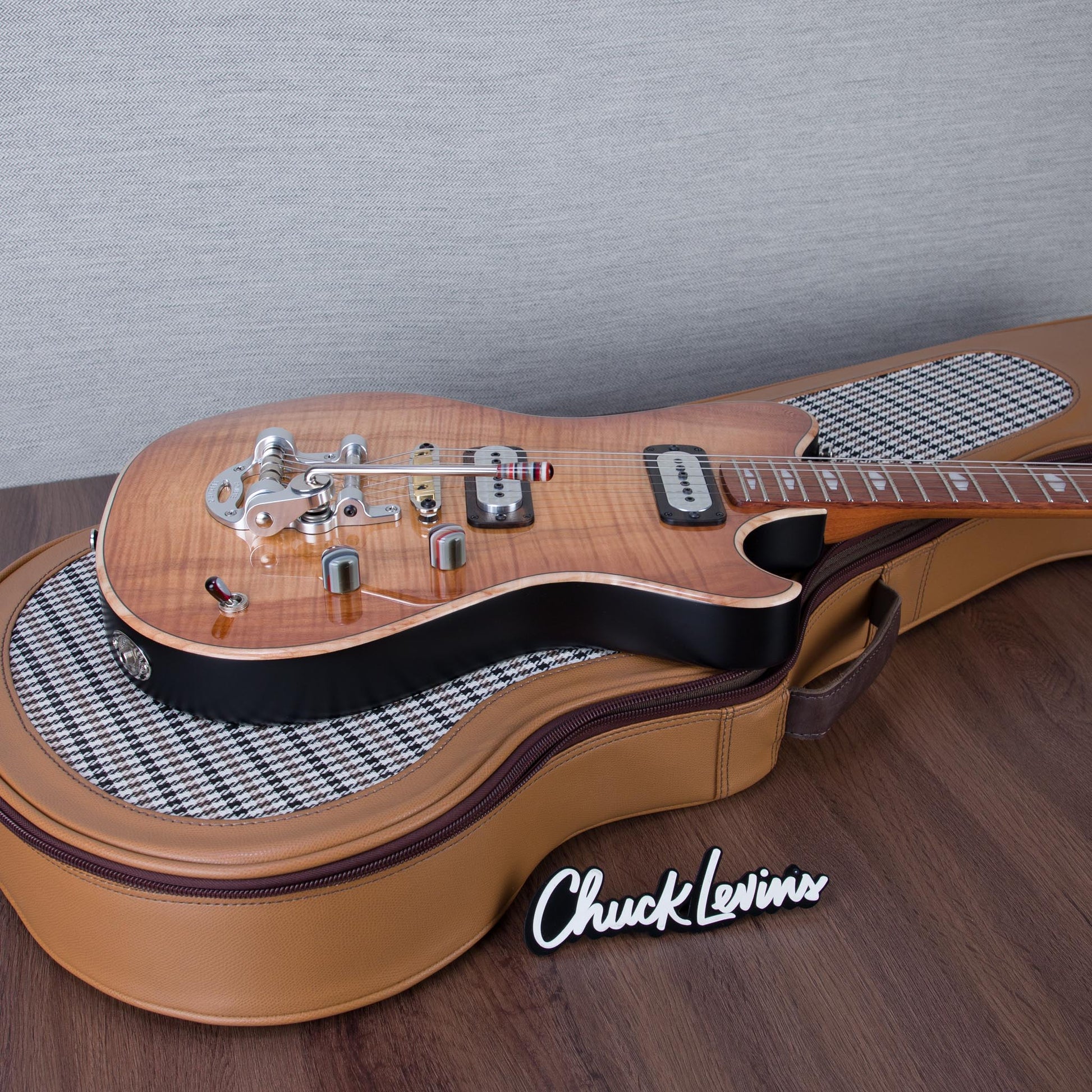 Powers Electric A-Type Electric Guitar - Pale Ale - #B130