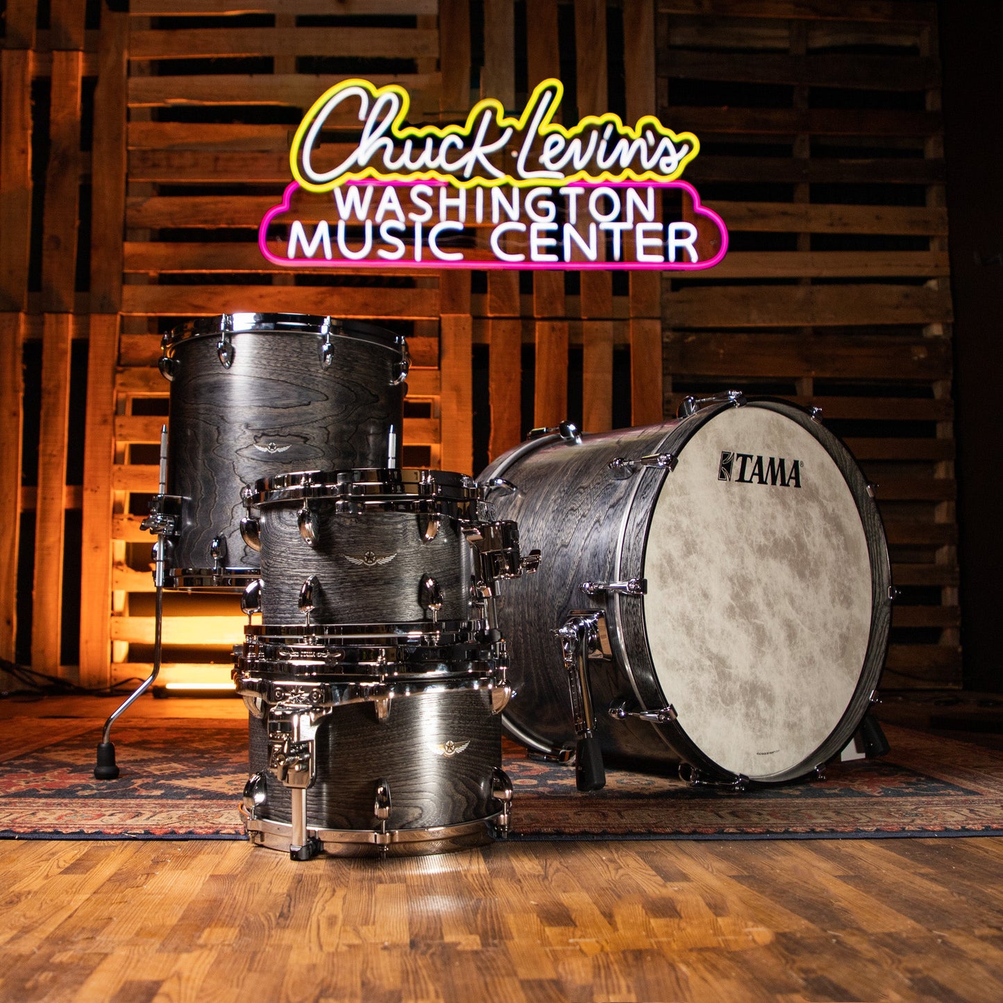 Tama Star Walnut 4-Piece Shell Pack - Satin Charcoal Japanese Sen