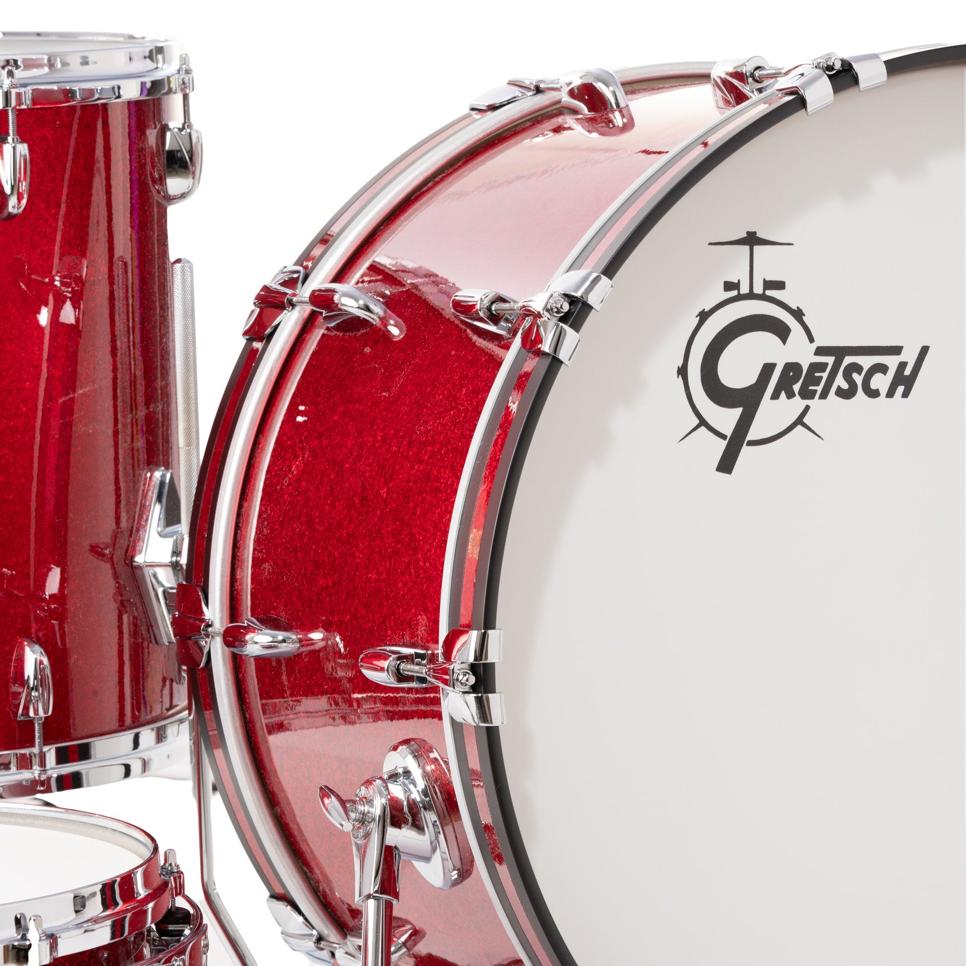 Gretsch USA Custom Nitron 3-Piece Shell Pack, 24-Inch Kick - Red Sparkle