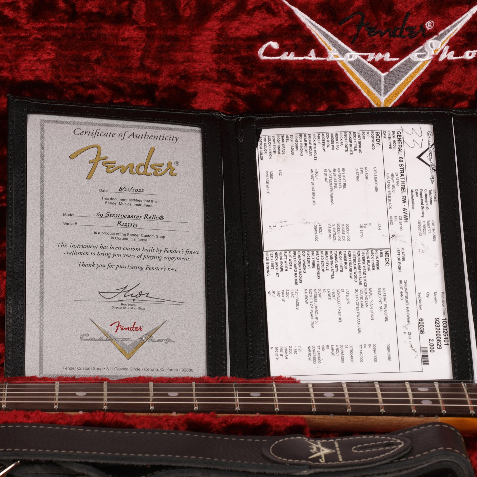 Fender Custom Shop 1969 Stratocaster Heavy Relic Guitar - Aged Vintage White - CHUCKSCLUSIVE - #R123333