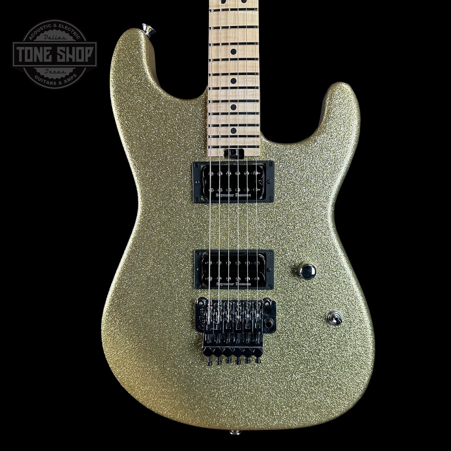 Charvel Custom Shop San Dimas 2H FR Gold Sparkle w/case C17761