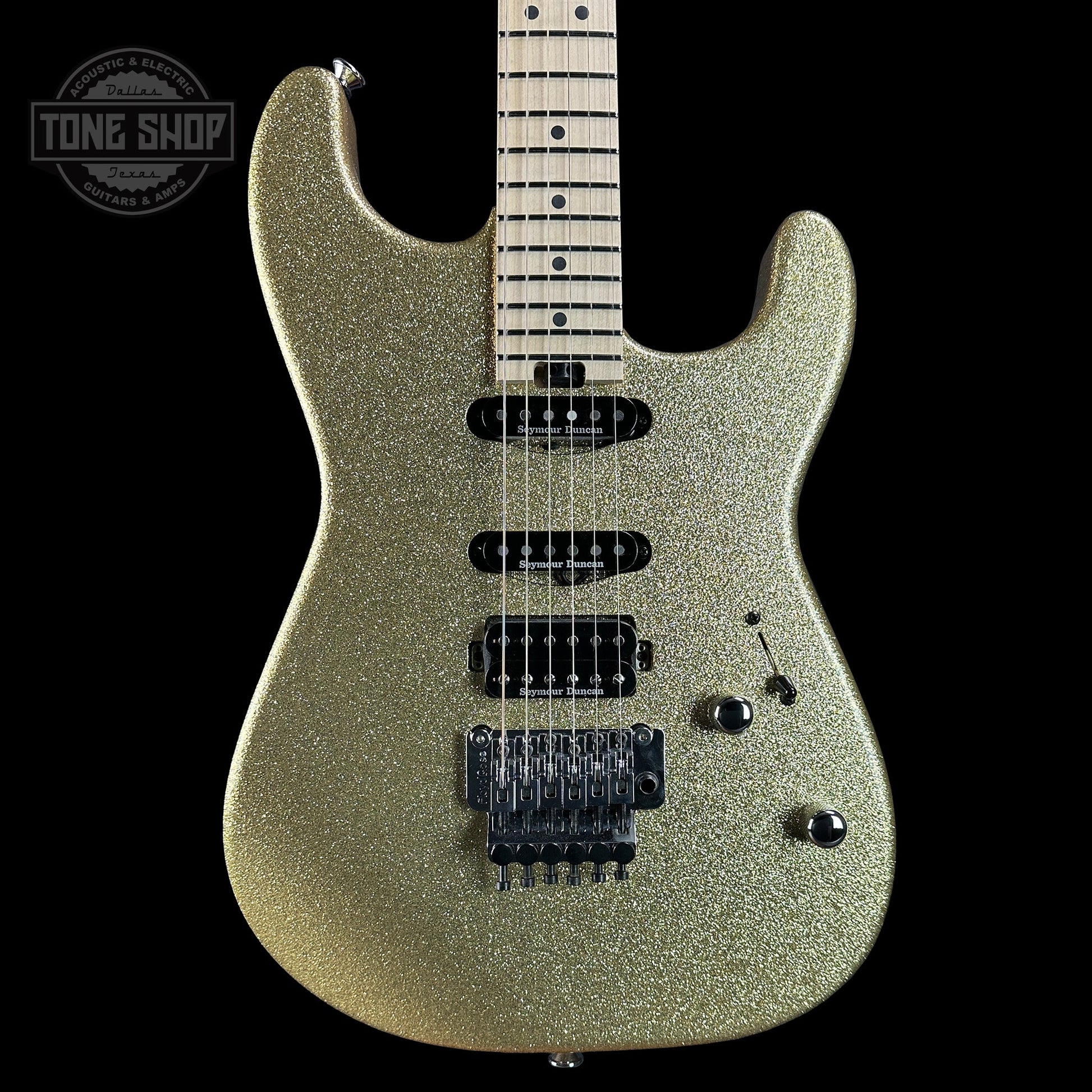 Charvel Custom Shop San Dimas HSS Gold Sparkle w/case C17817