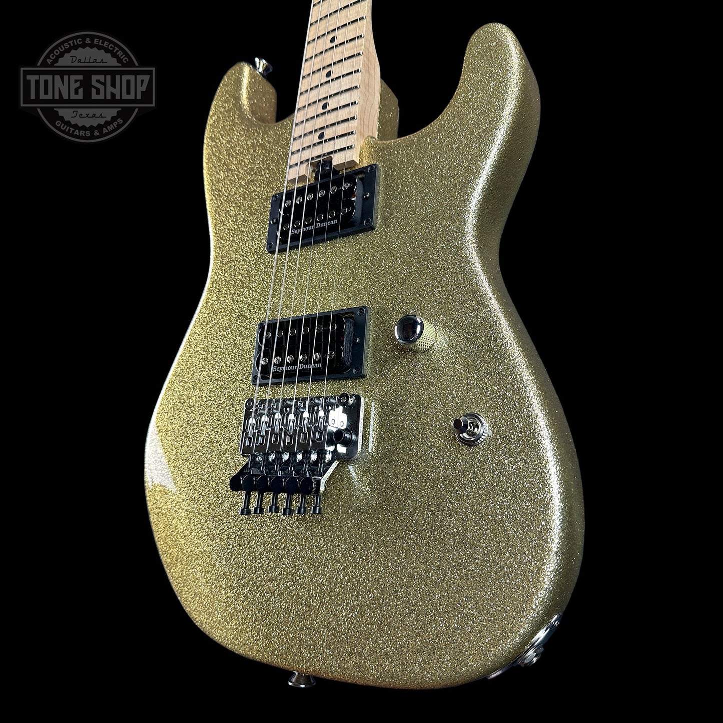 Charvel Custom Shop San Dimas 2H FR Gold Sparkle w/case C17761