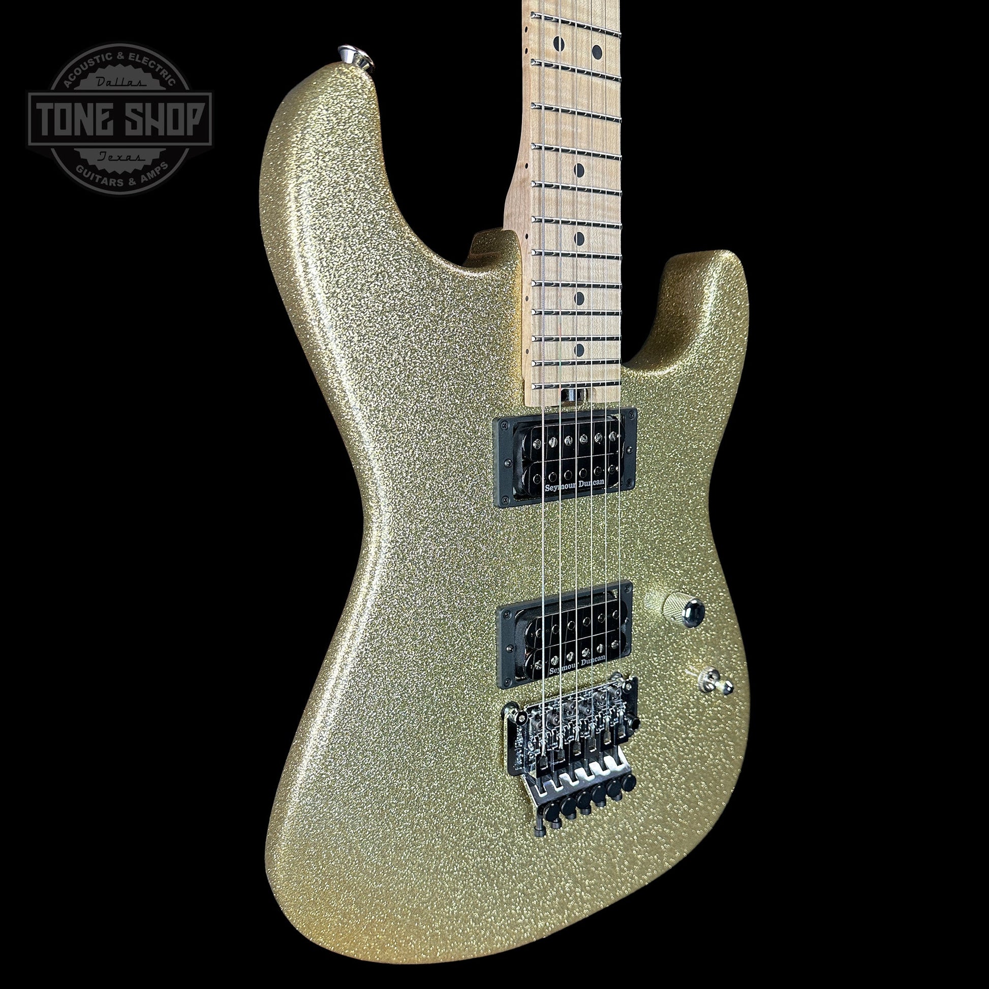 Charvel Custom Shop San Dimas 2H FR Gold Sparkle w/case C17761