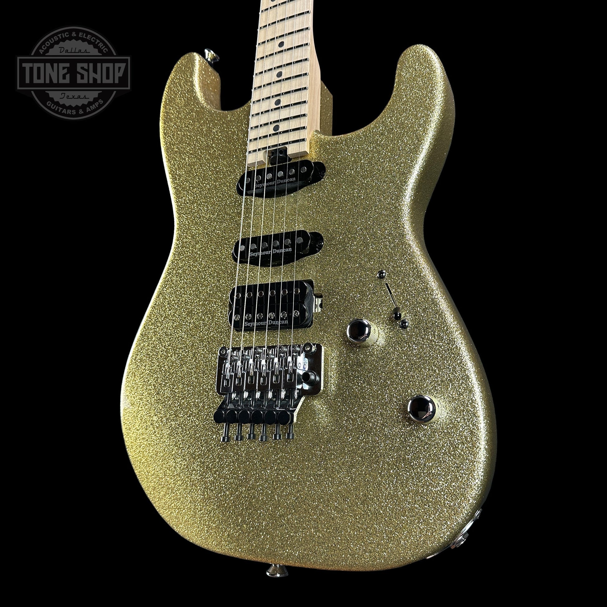 Charvel Custom Shop San Dimas HSS Gold Sparkle w/case C17817