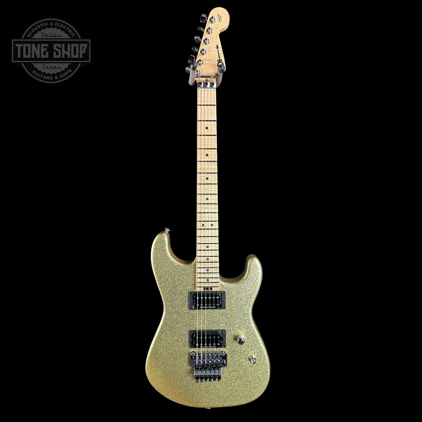 Charvel Custom Shop San Dimas 2H FR Gold Sparkle w/case C17761