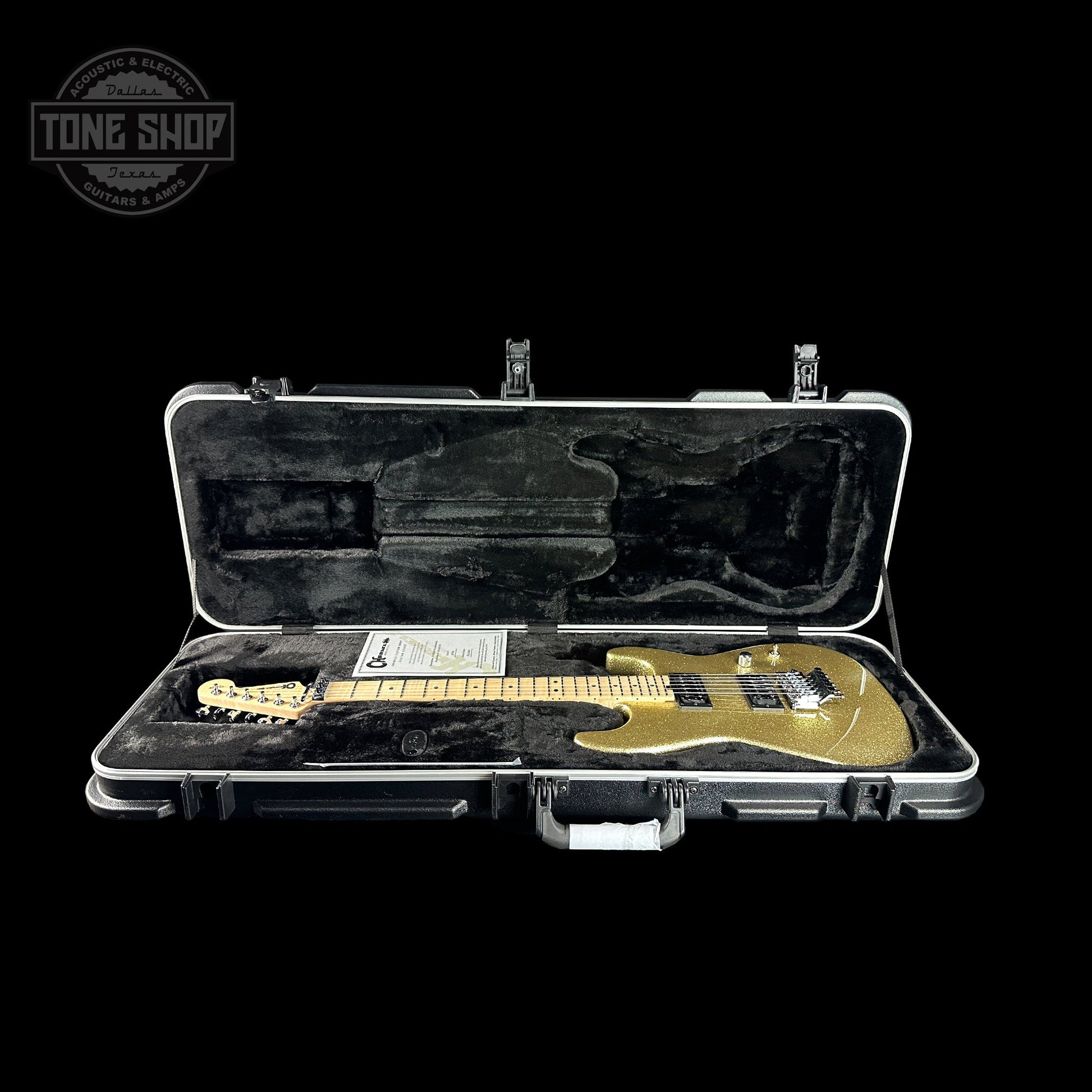 Charvel Custom Shop San Dimas 2H FR Gold Sparkle w/case C17761
