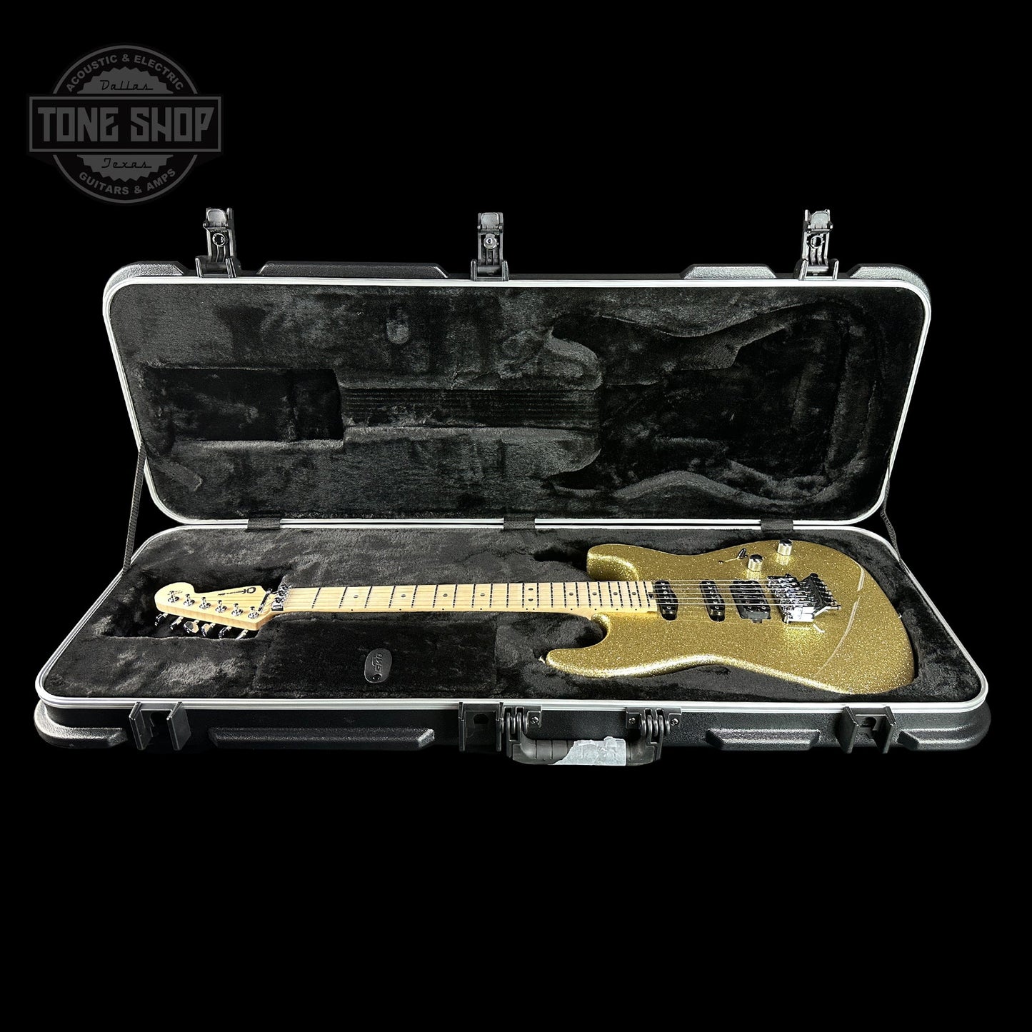 Charvel Custom Shop San Dimas HSS Gold Sparkle w/case C17817