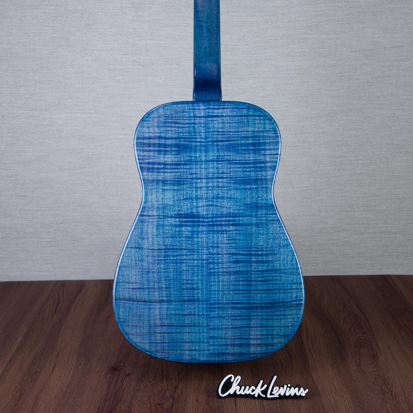 Beard Guitars Trailhead Resonator Curly Maple Acoustic Electric Guitar - Denim Blue - #1955-25