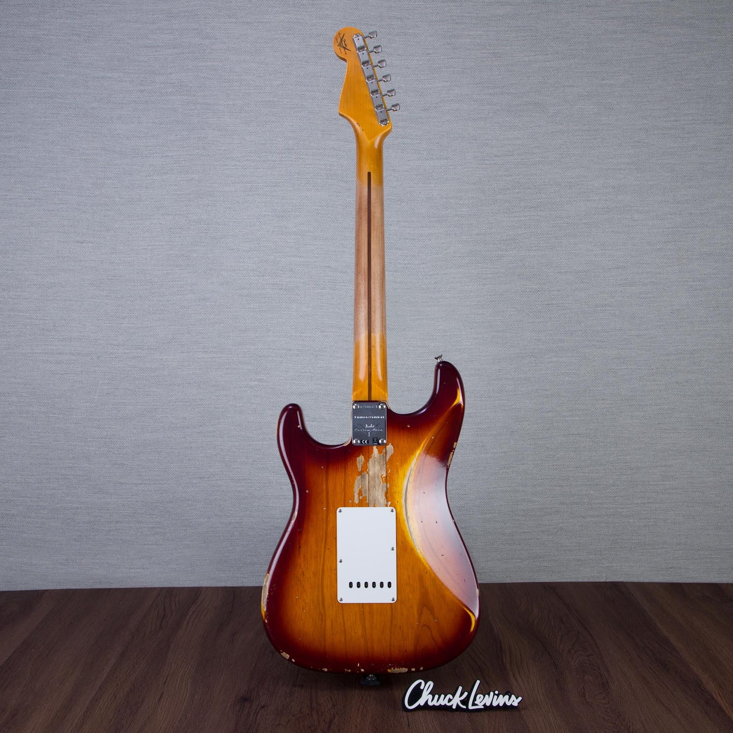 Fender Custom Shop 1955 Stratocaster Electric Guitar Heavy Relic - Faded Violin Burst - #CZ586321