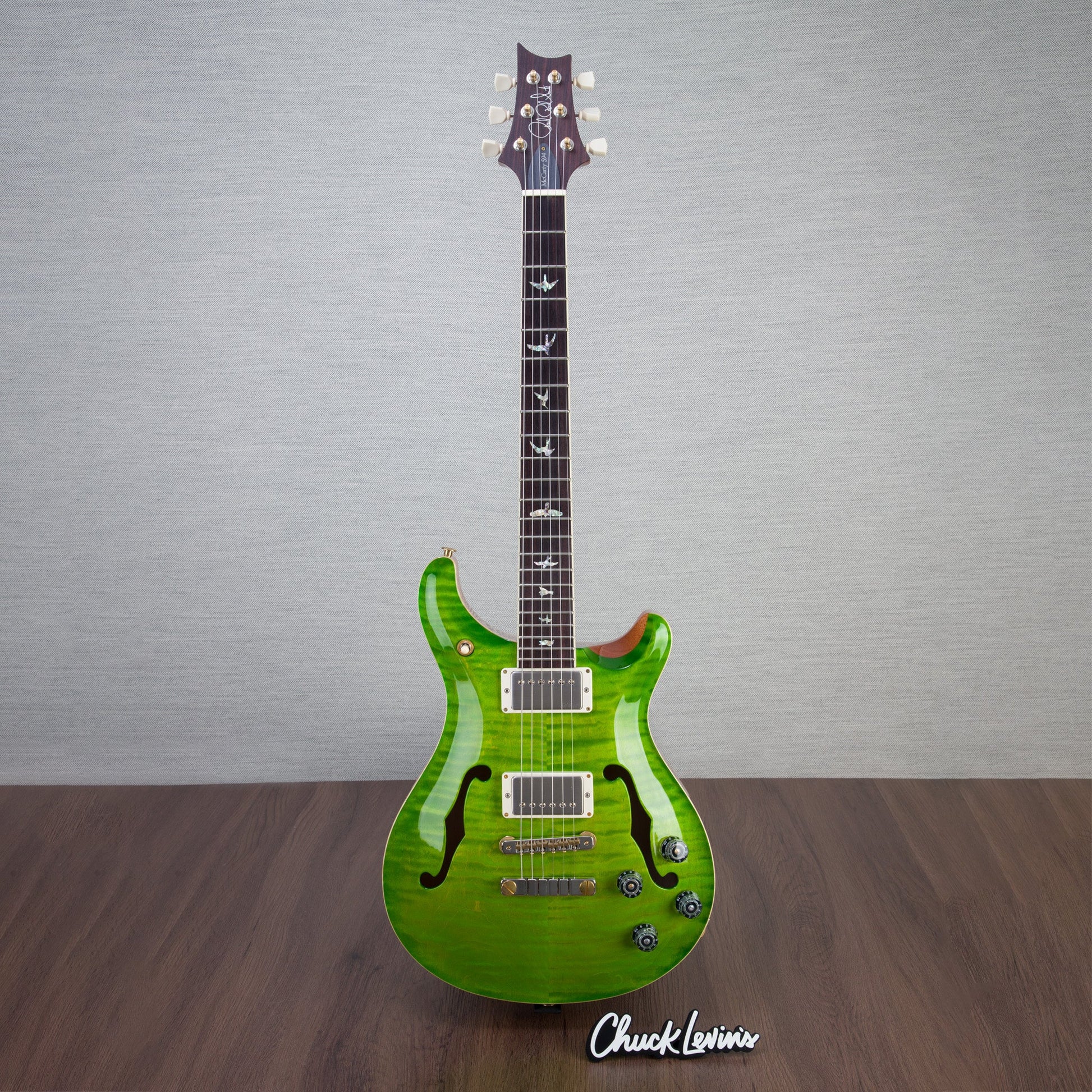 PRS McCarty 594 Hollow Body II 10 Top Electric Guitar - Eriza Verde - #230361025