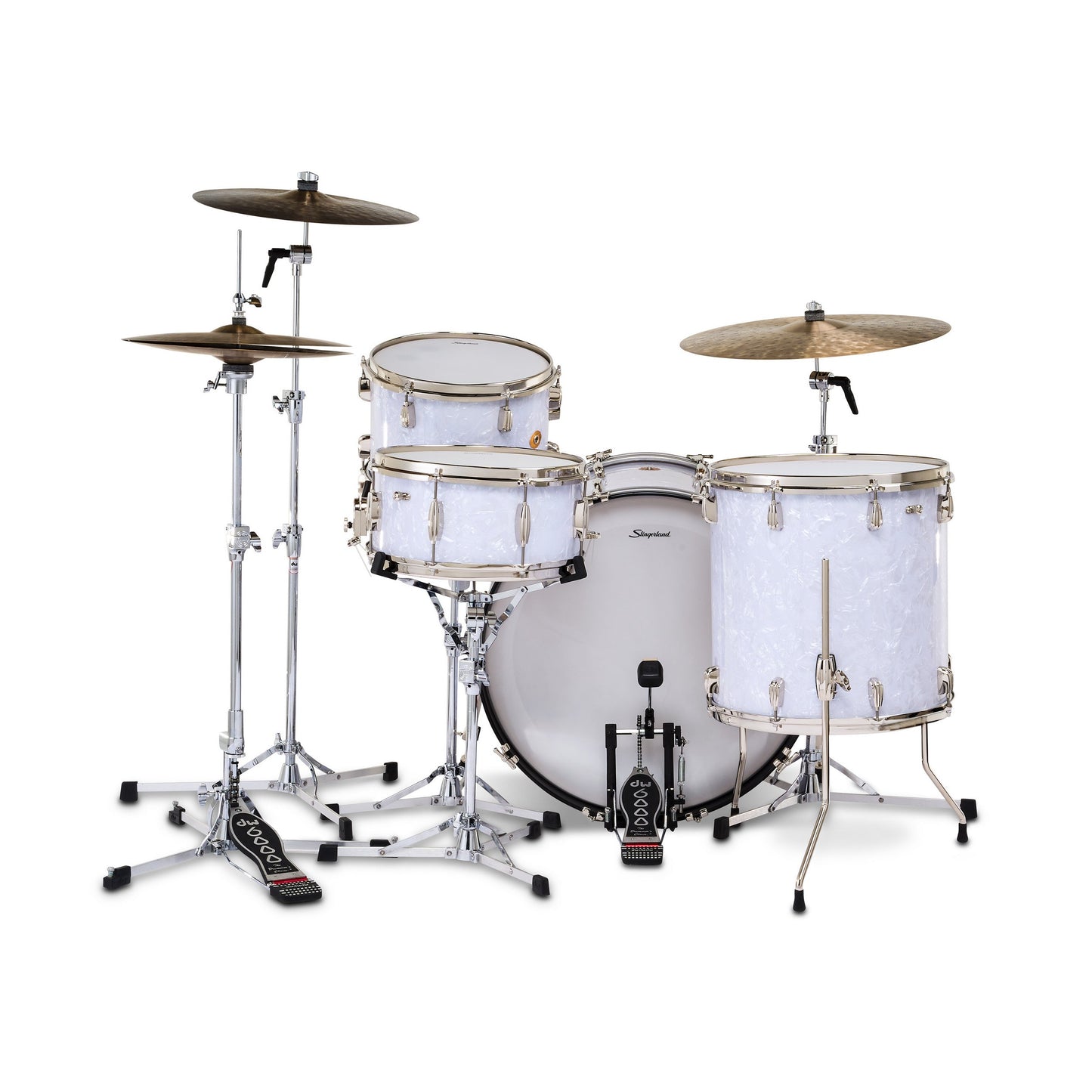 Slingerland 4-Piece Radio King Drum Kit - White Marine