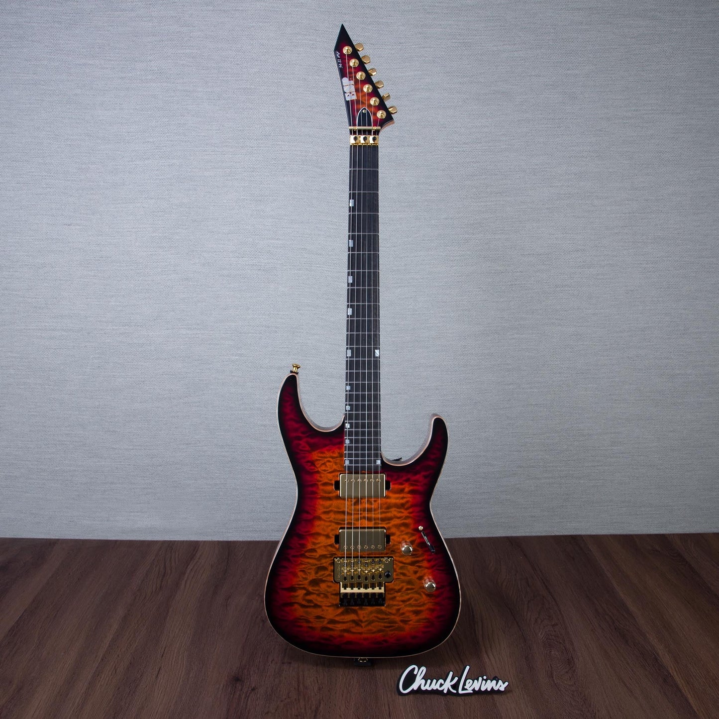 ESP USA M-II DX Electric Guitar - Tiger Eye Sunburst - #US26096